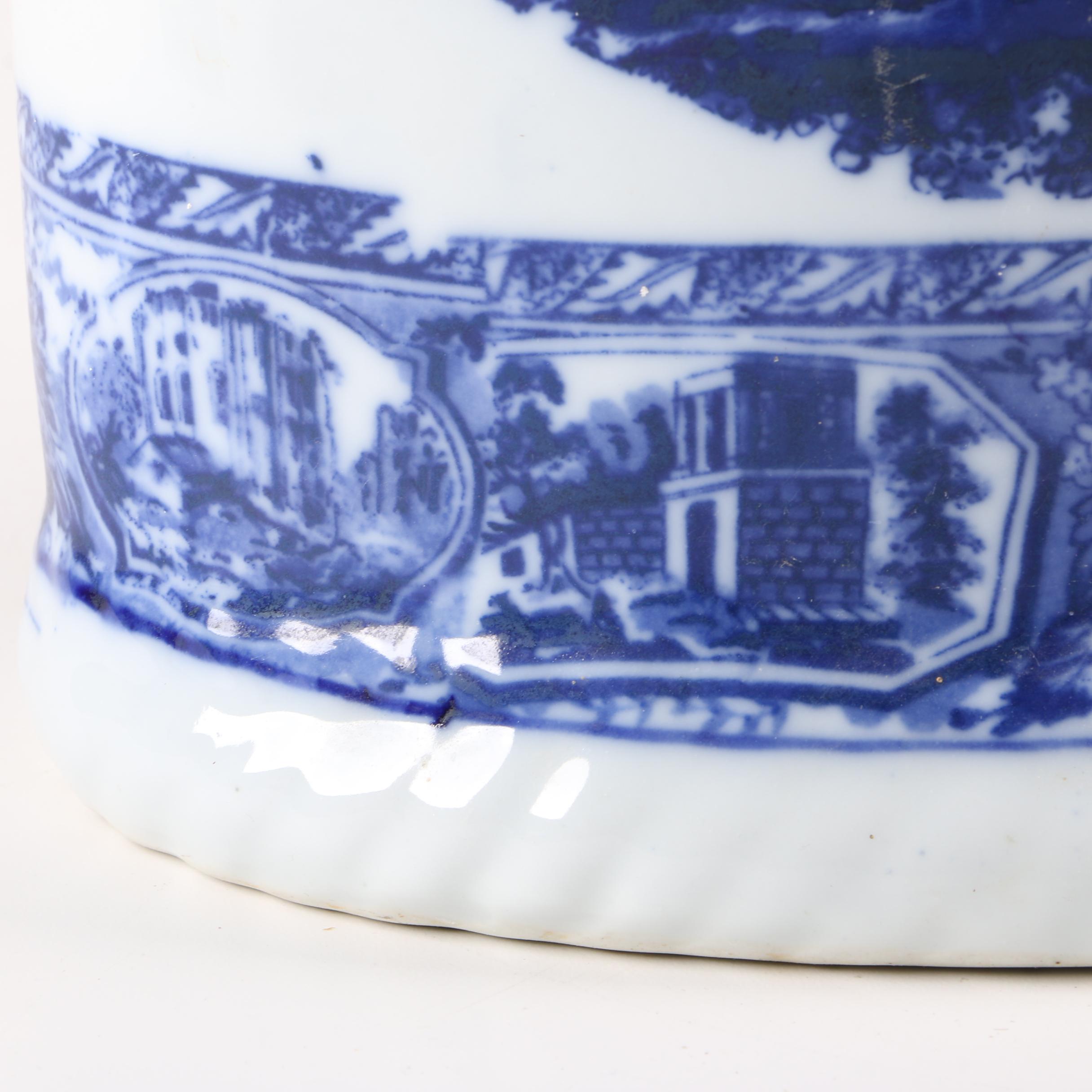 Victoria Ware Ironstone Blue and White Umbrella Stand