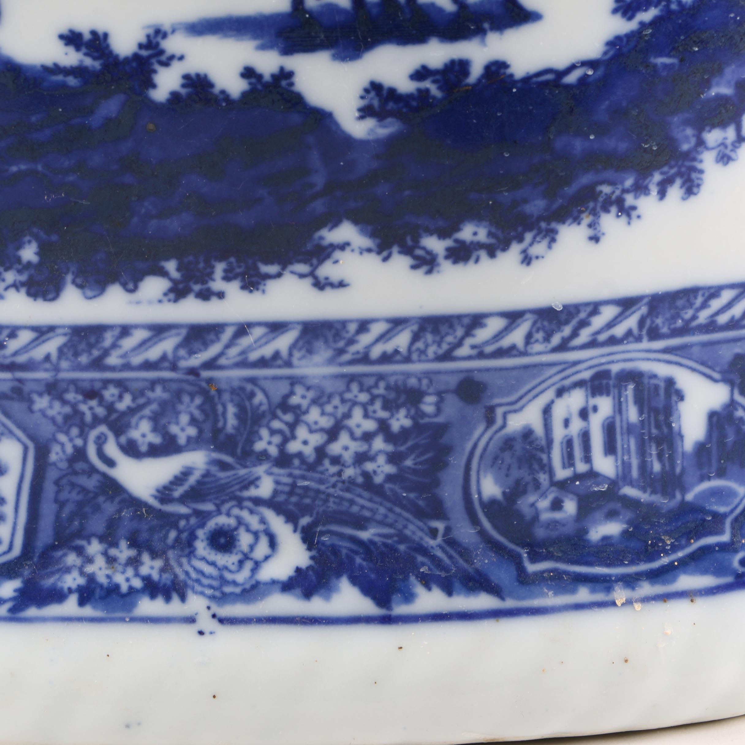 Victoria Ware Ironstone Blue and White Umbrella Stand