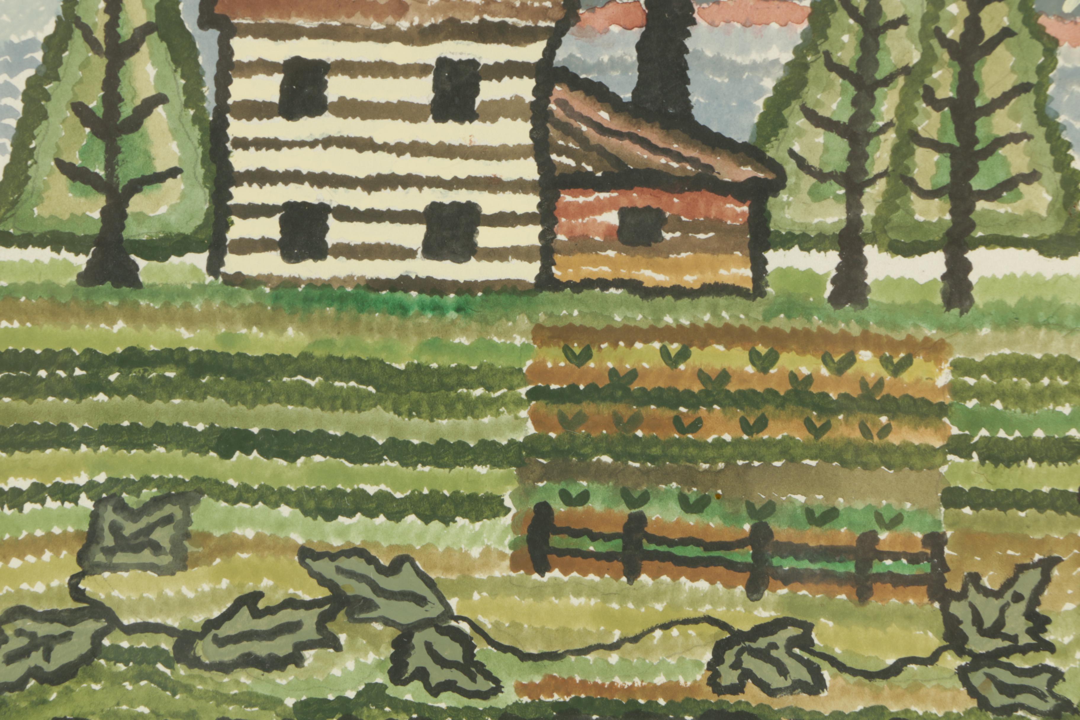 Linda Beazley Watercolor on Paper "Everyone Gets a Wishing Star"