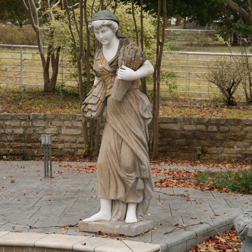 Garden Sculpture of an Agricultural Woman