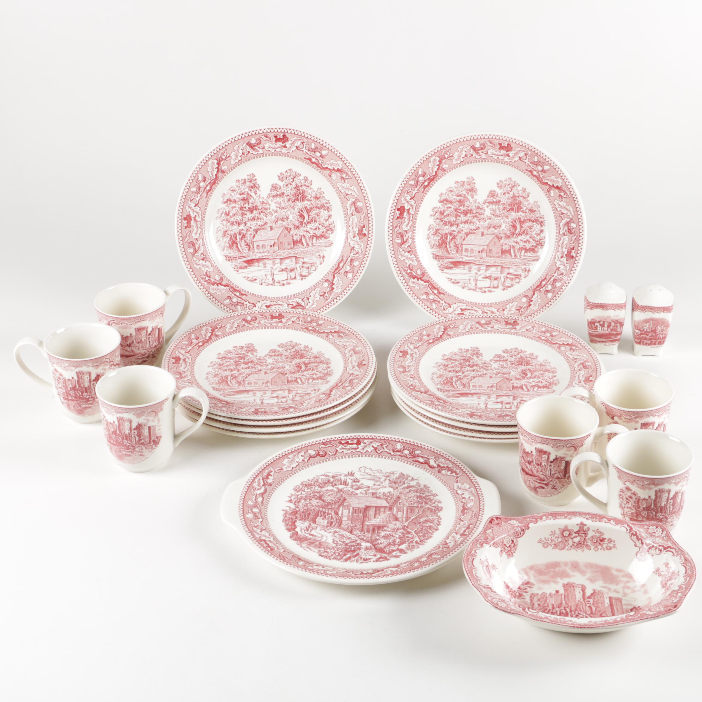 Royal "Memory Lane Pink" and Other Ironstone Tableware