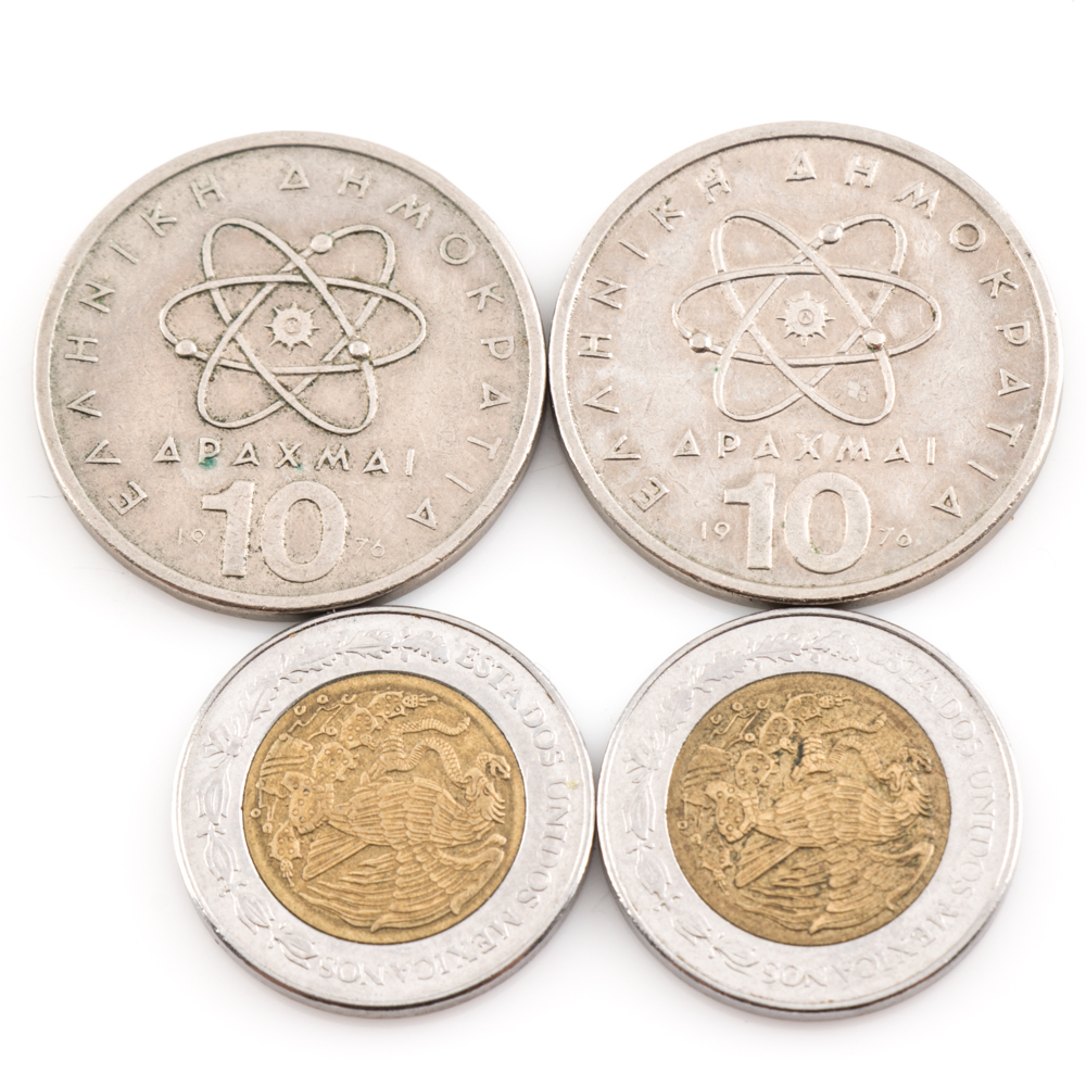 Group of Foreign Coins and Currency
