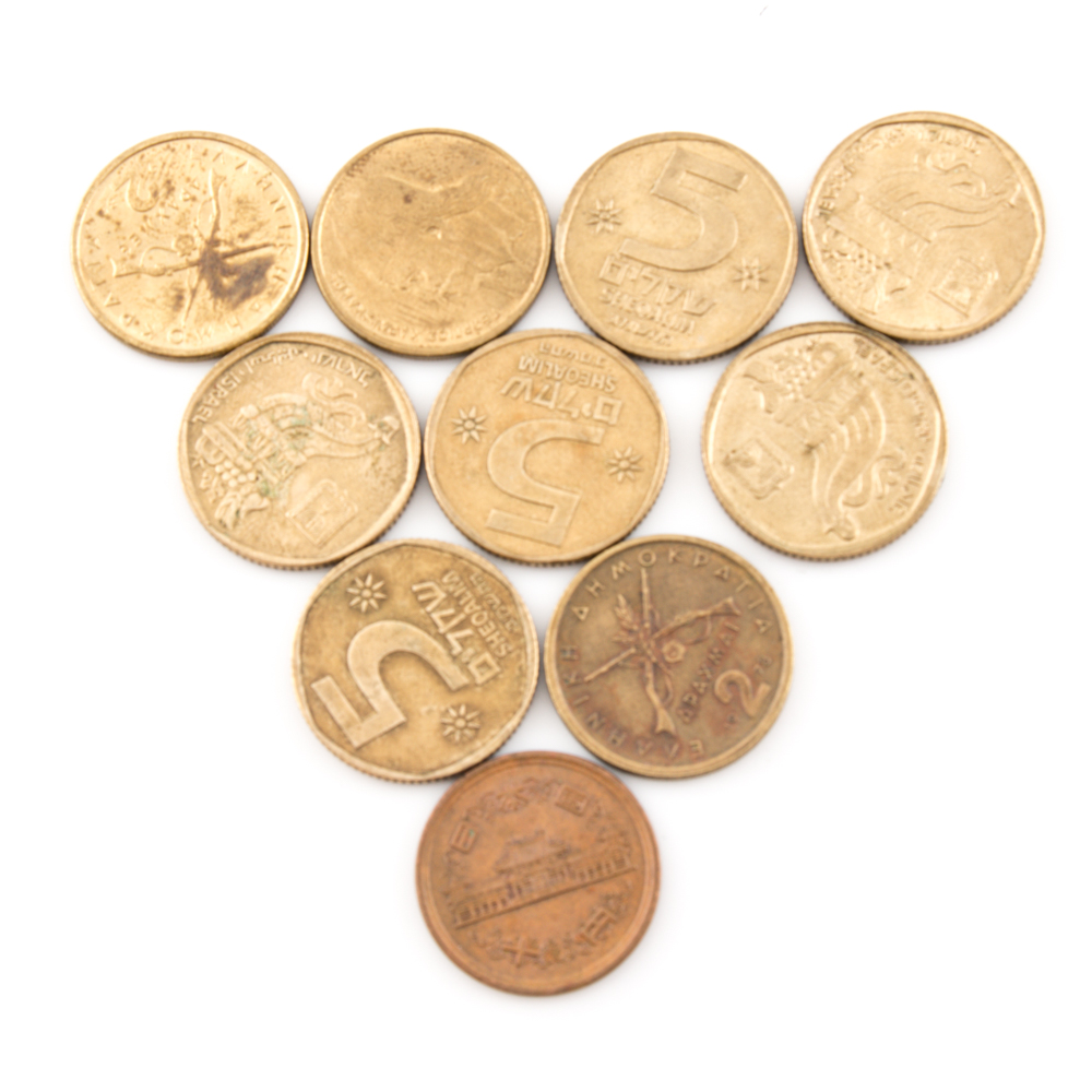 Group of Foreign Coins and Currency