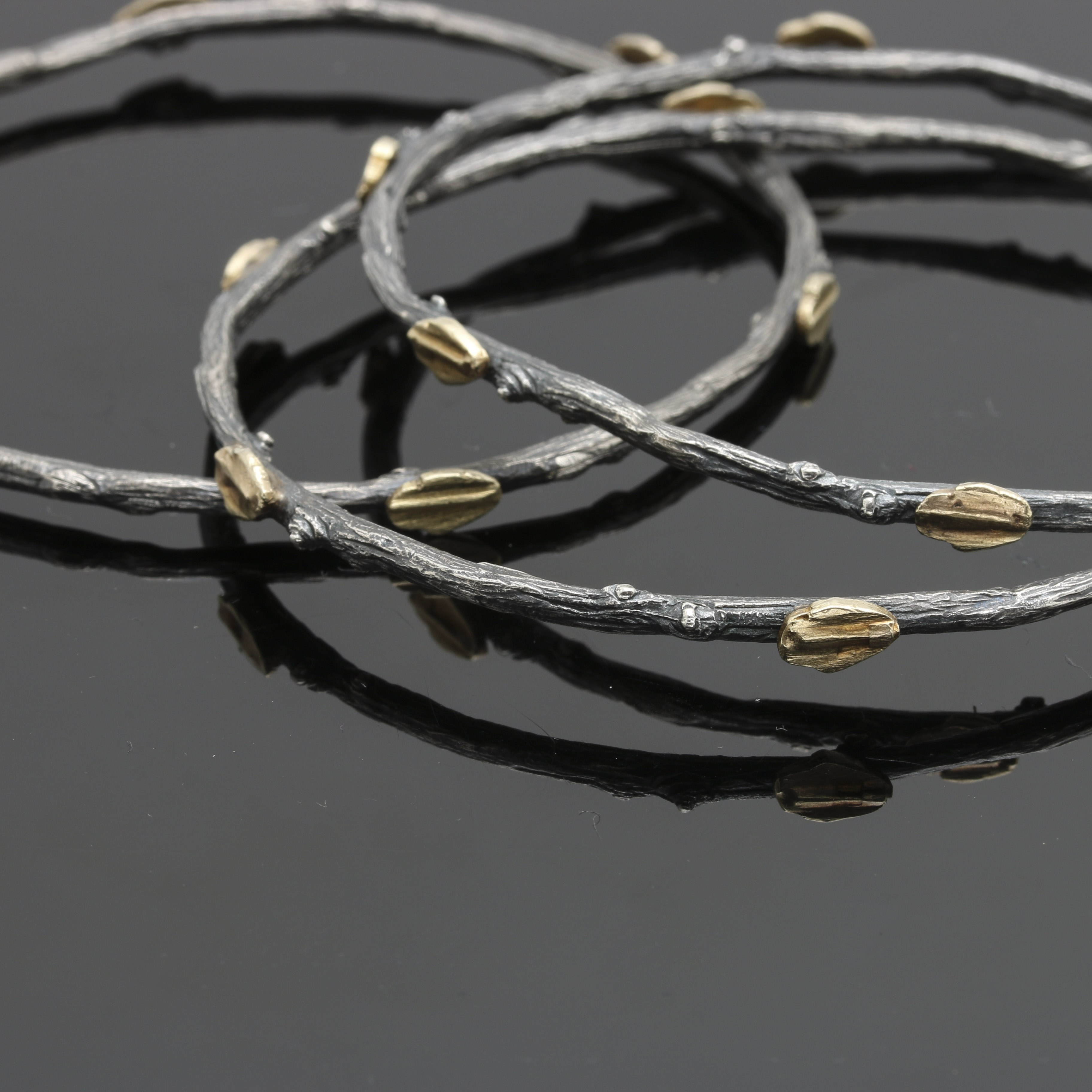 Sterling Silver Jewelry with Yellow Gold Accents