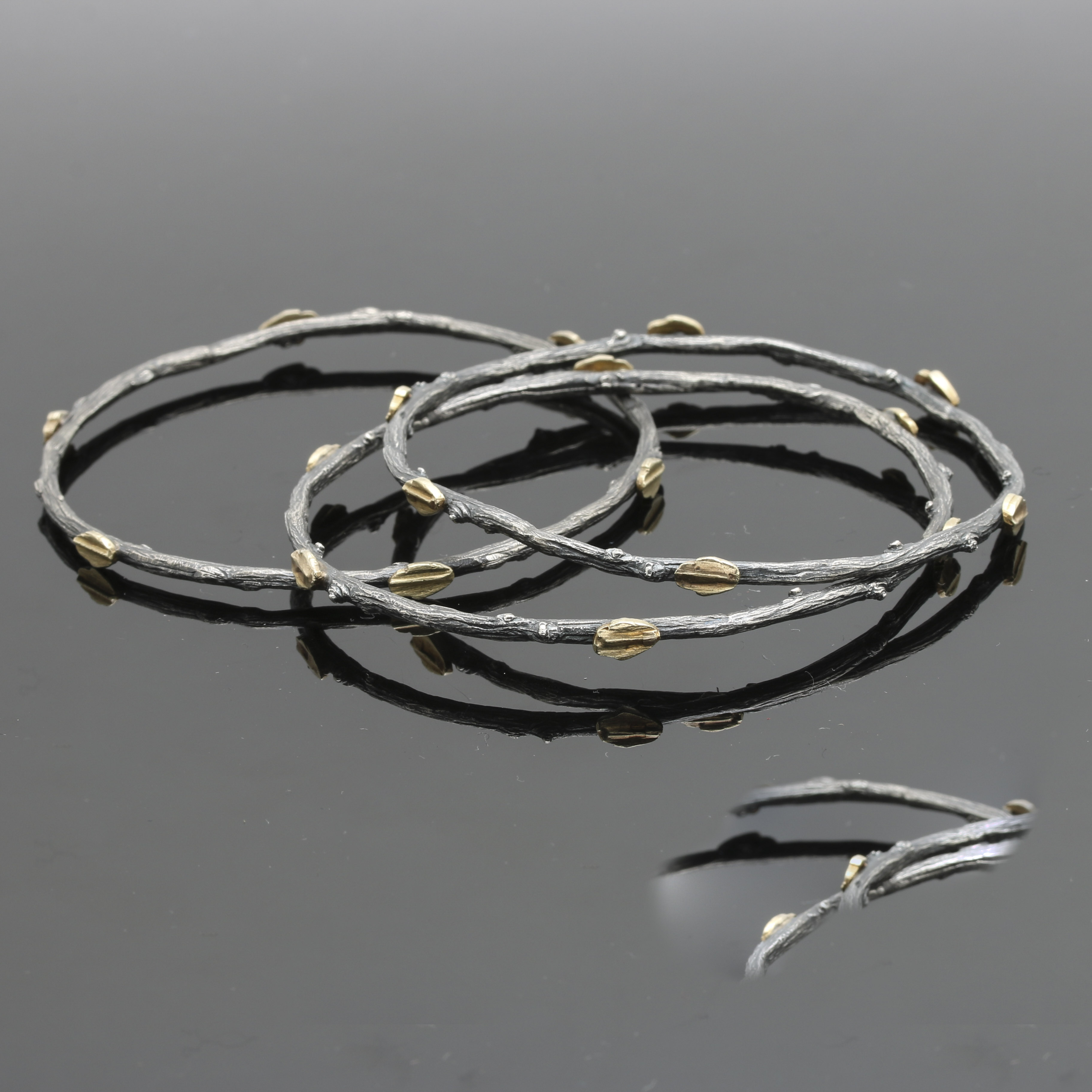 Sterling Silver Jewelry with Yellow Gold Accents