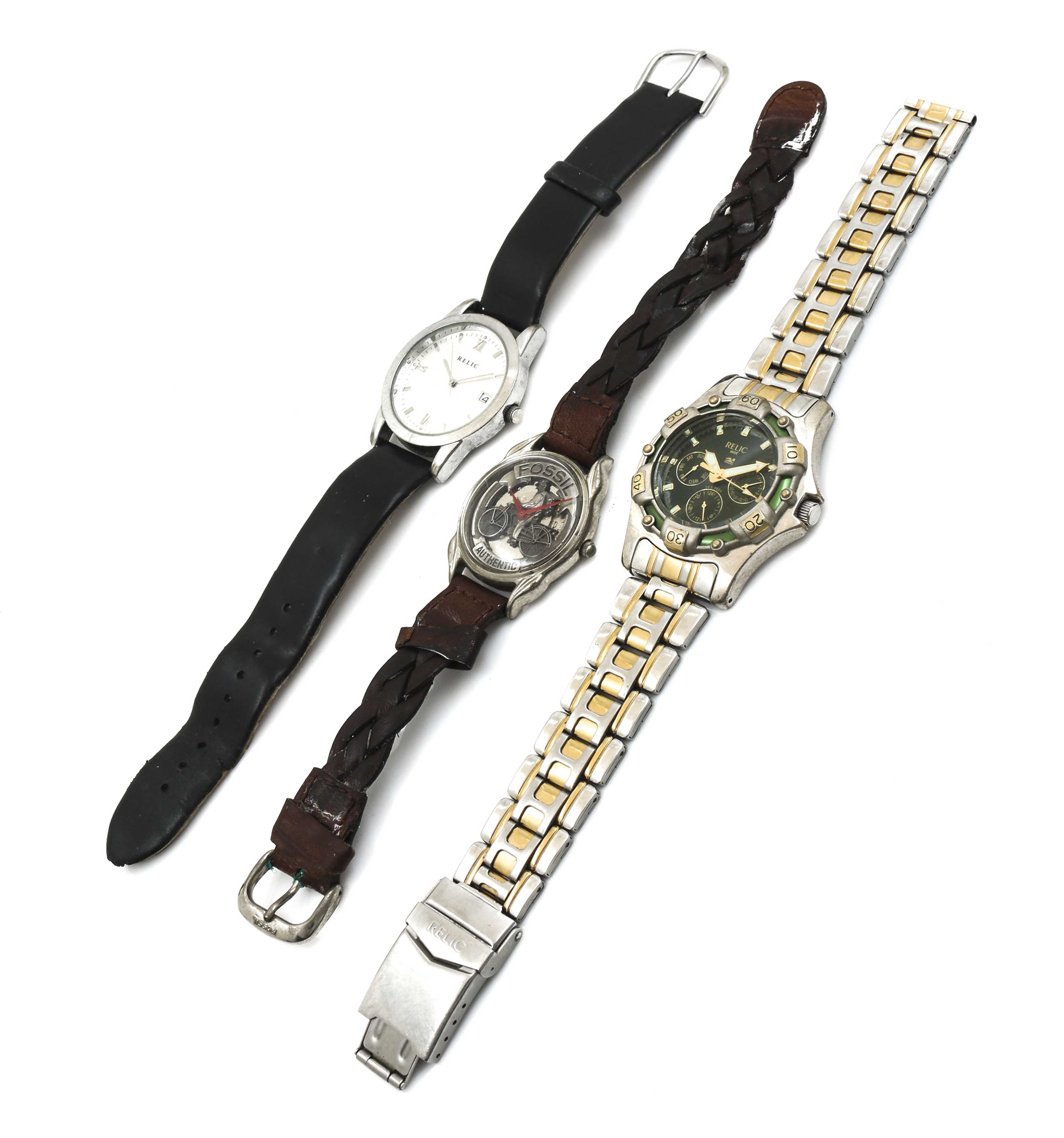 Stainless Steel Relic and Fossil Watches