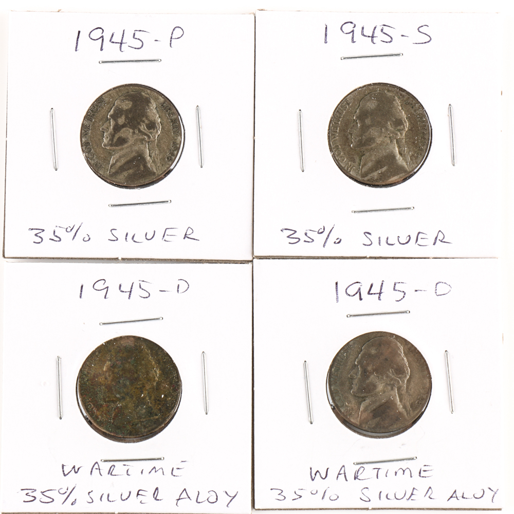 Select Assortment of Mercury Dimes and Silver Wartime Nickels