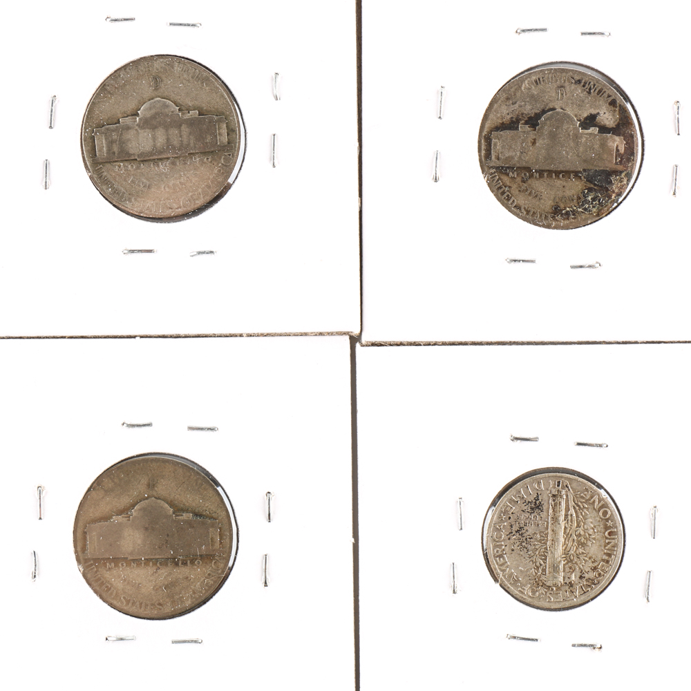 Select Assortment of Mercury Dimes and Silver Wartime Nickels