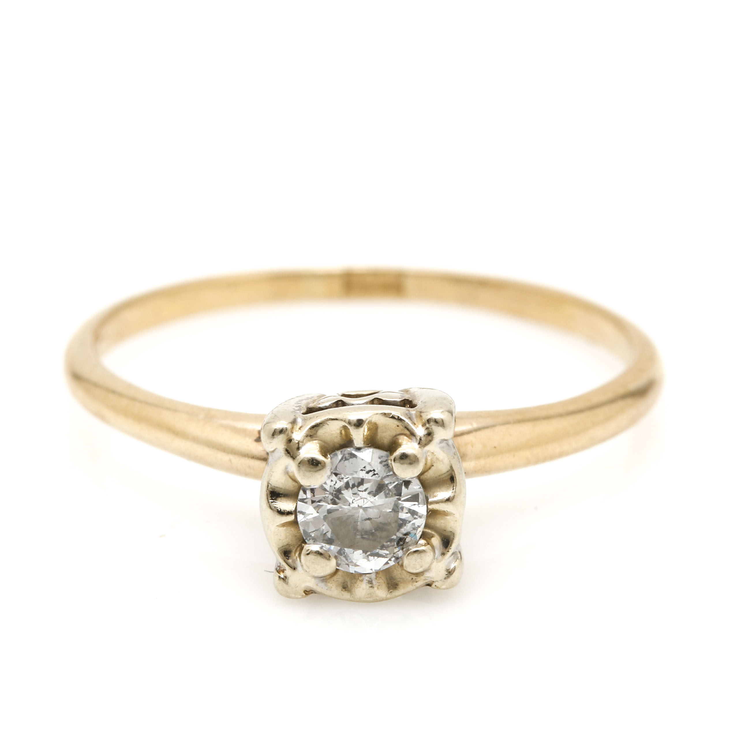 14K Yellow Gold Diamond Ring