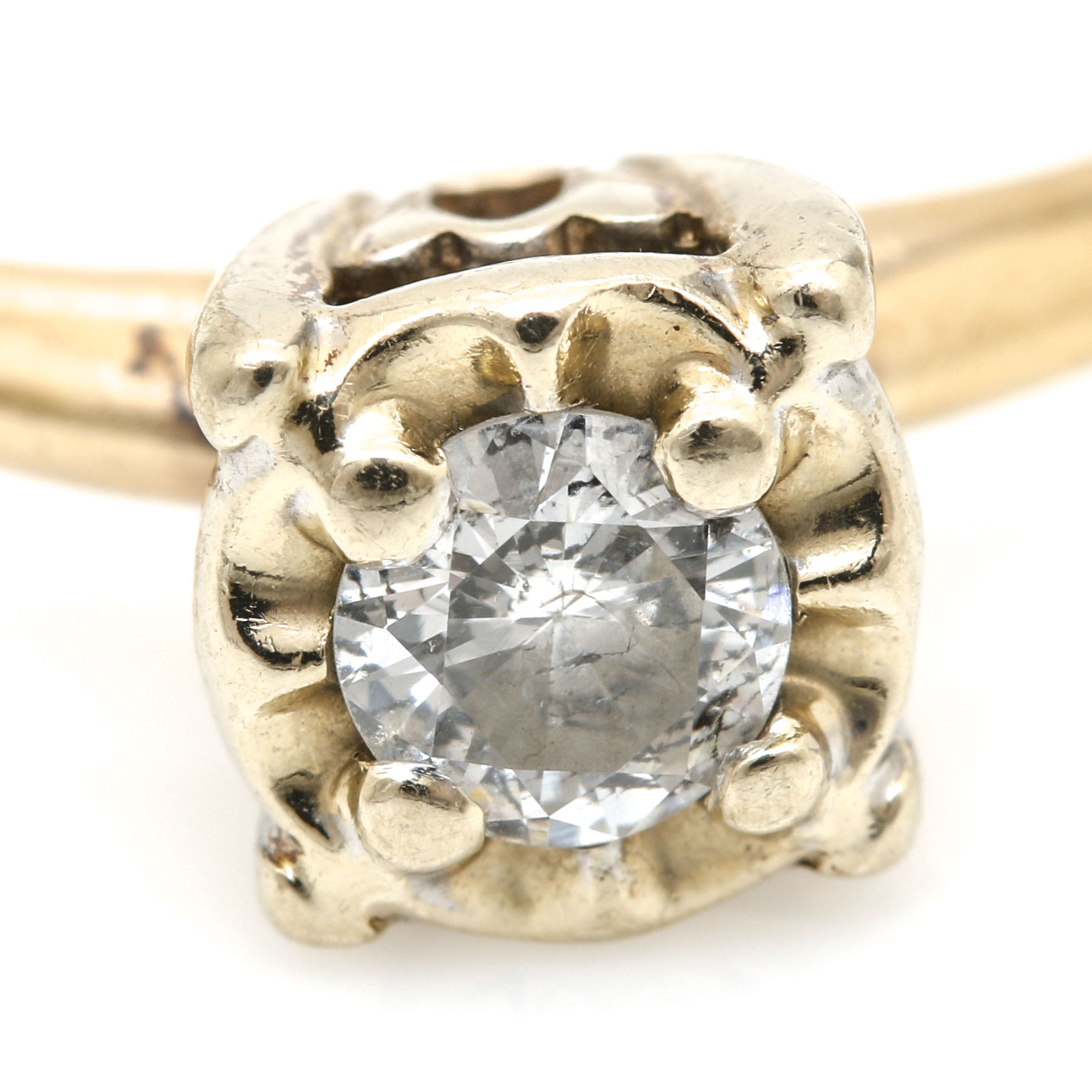 14K Yellow Gold Diamond Ring