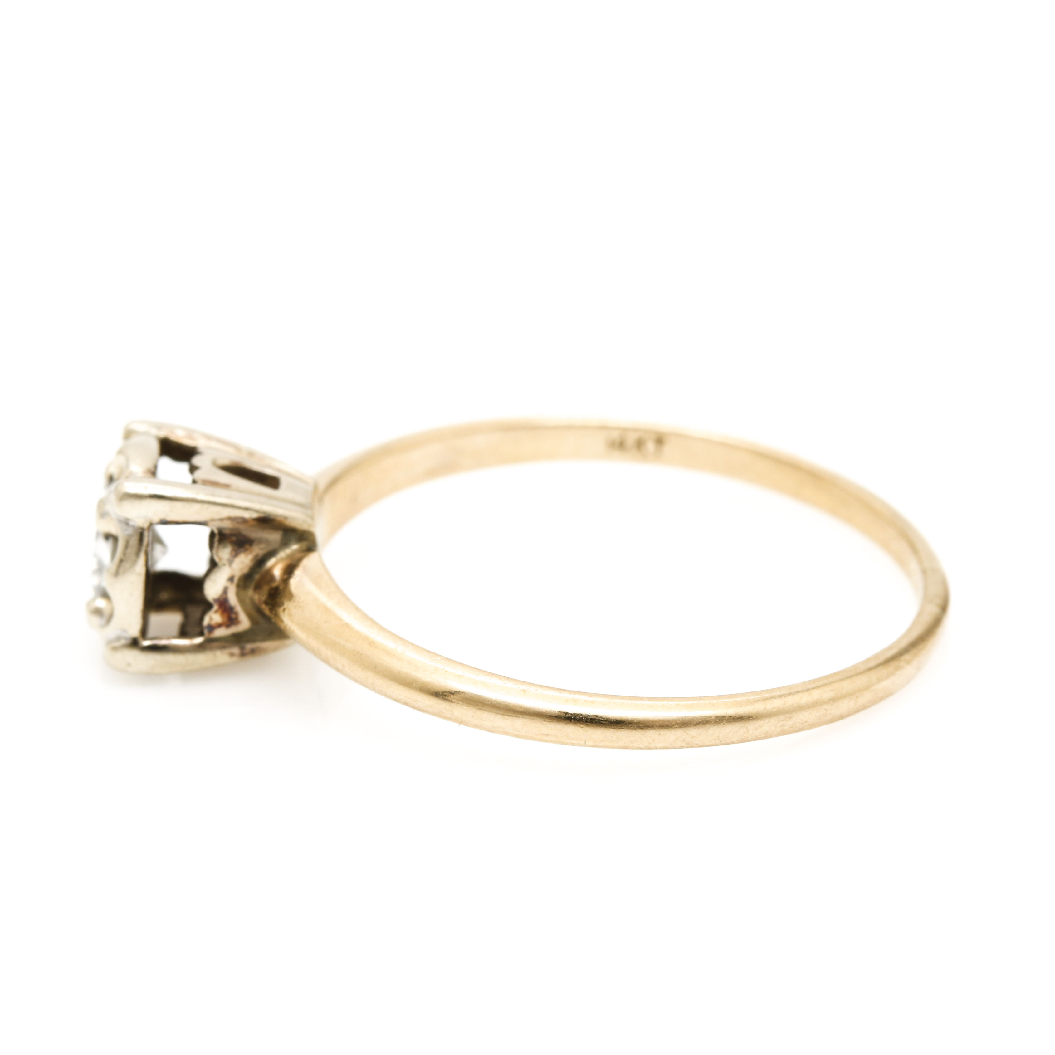 14K Yellow Gold Diamond Ring