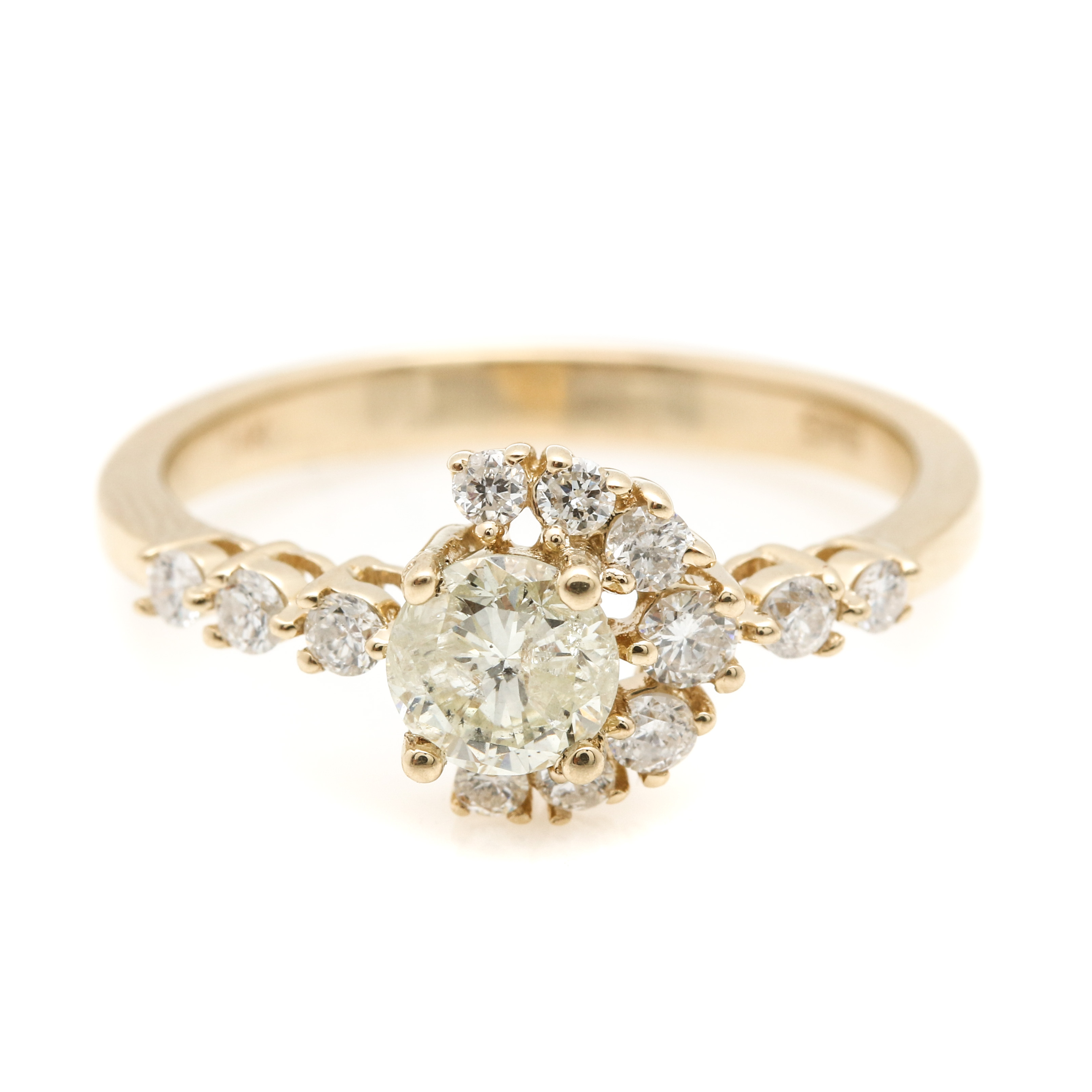 14K Yellow Gold Diamond Ring