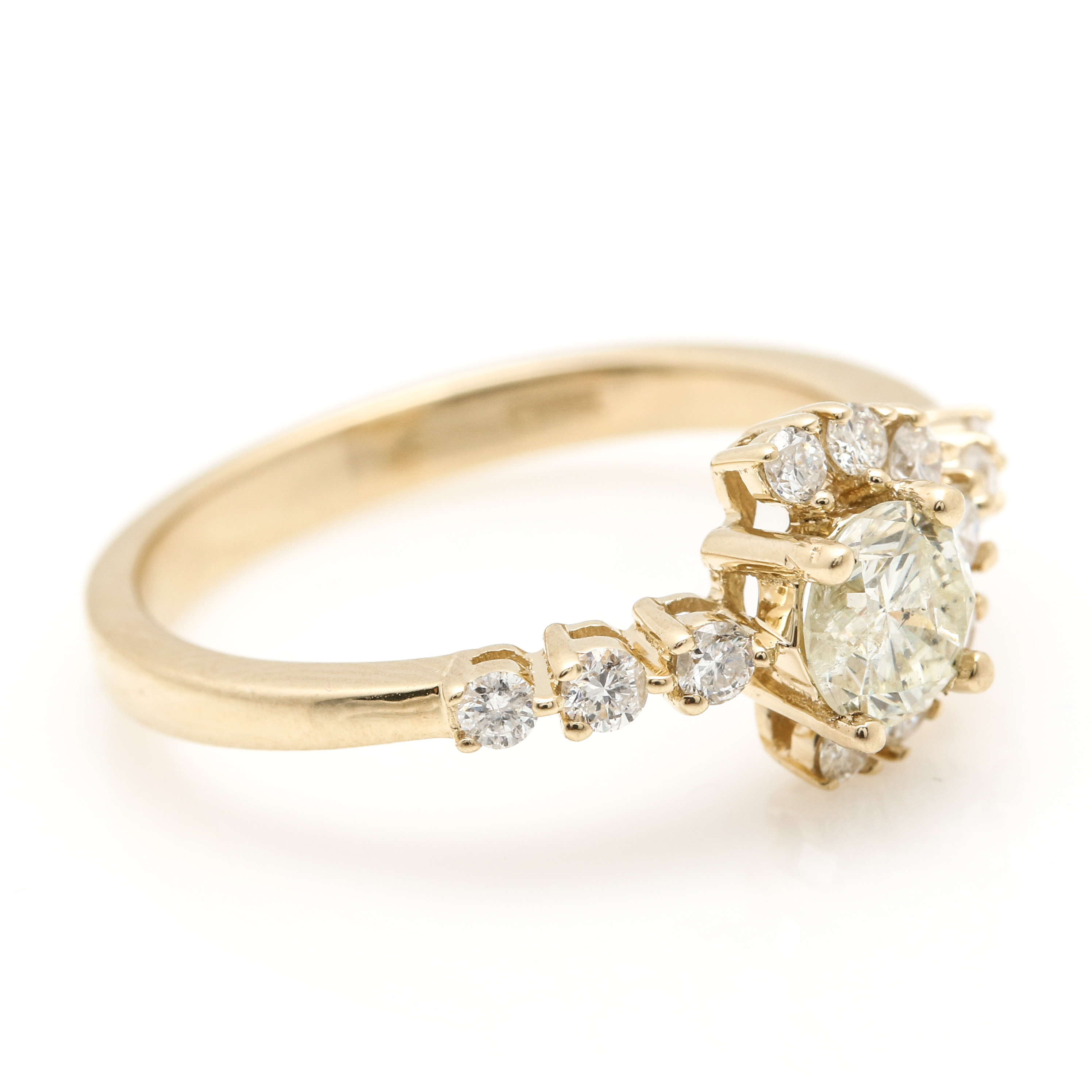 14K Yellow Gold Diamond Ring