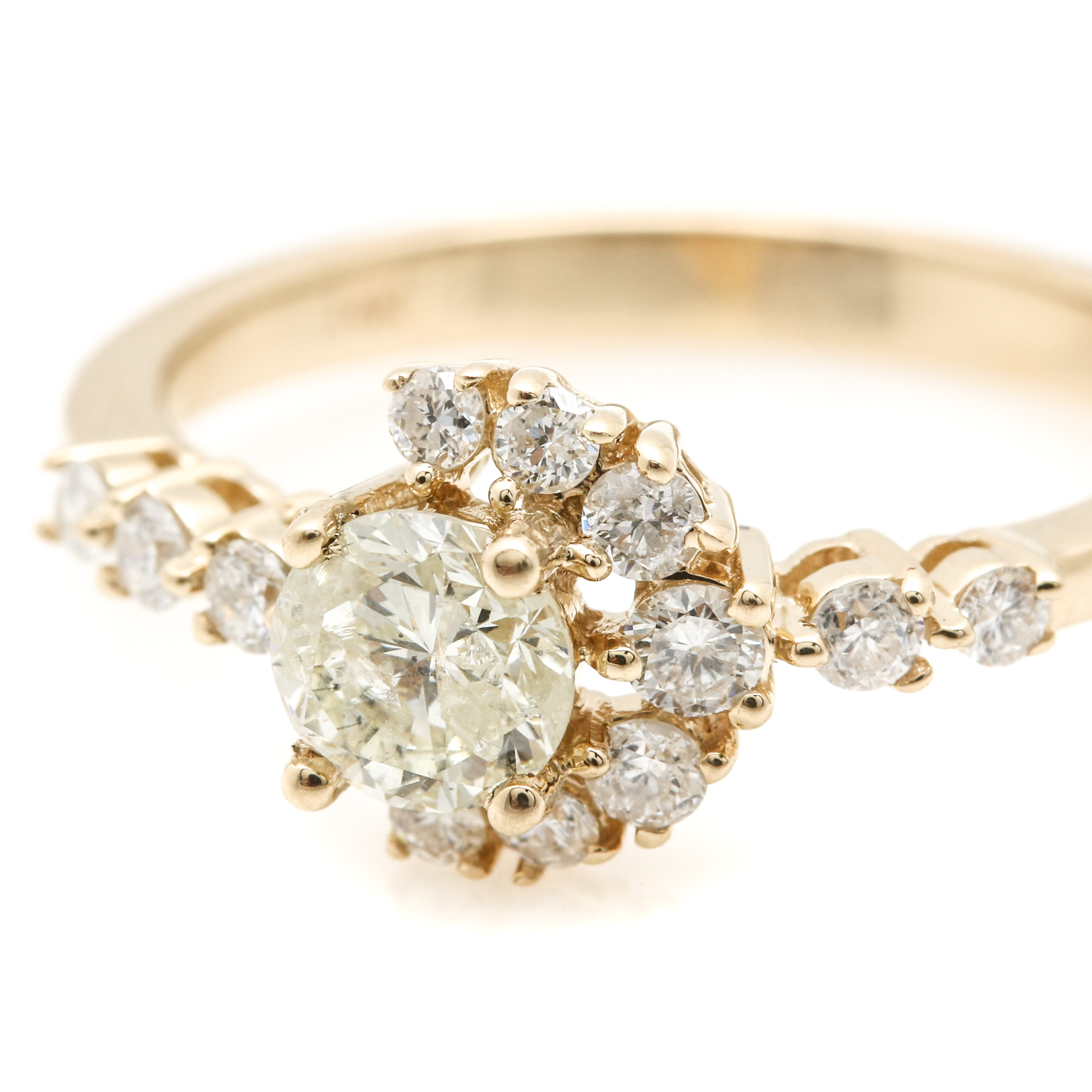 14K Yellow Gold Diamond Ring