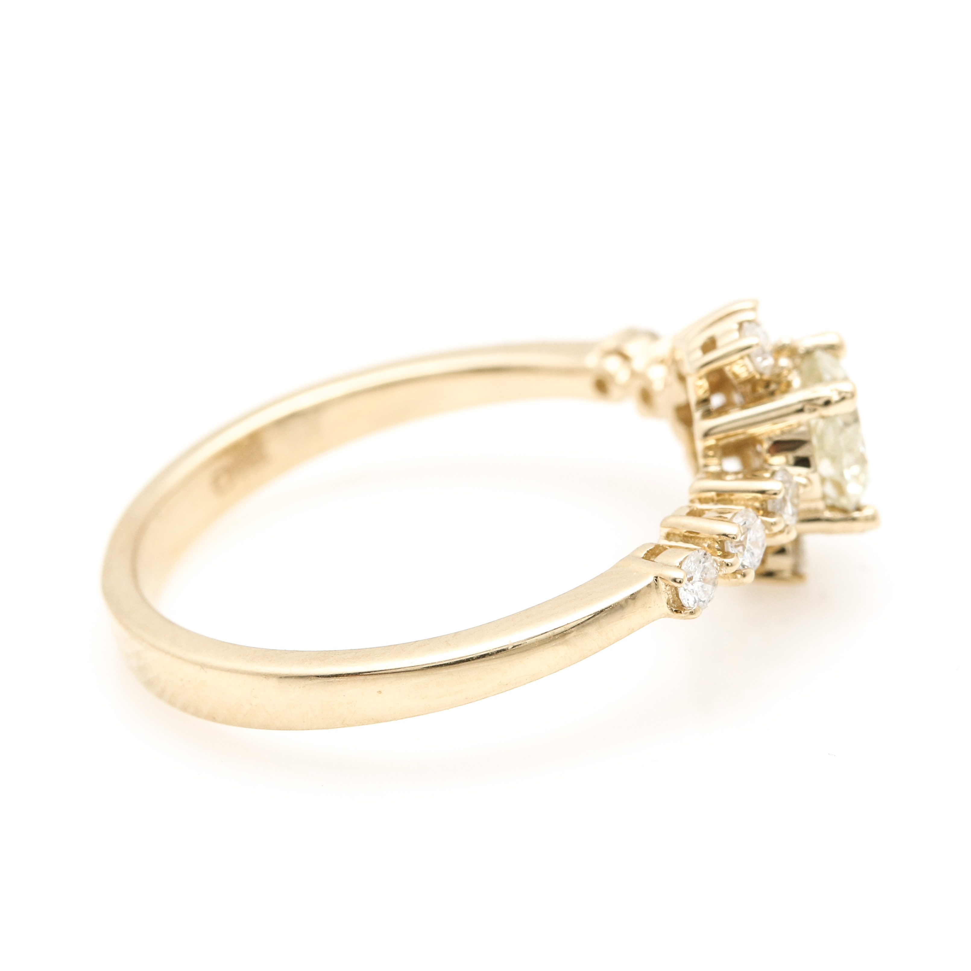 14K Yellow Gold Diamond Ring