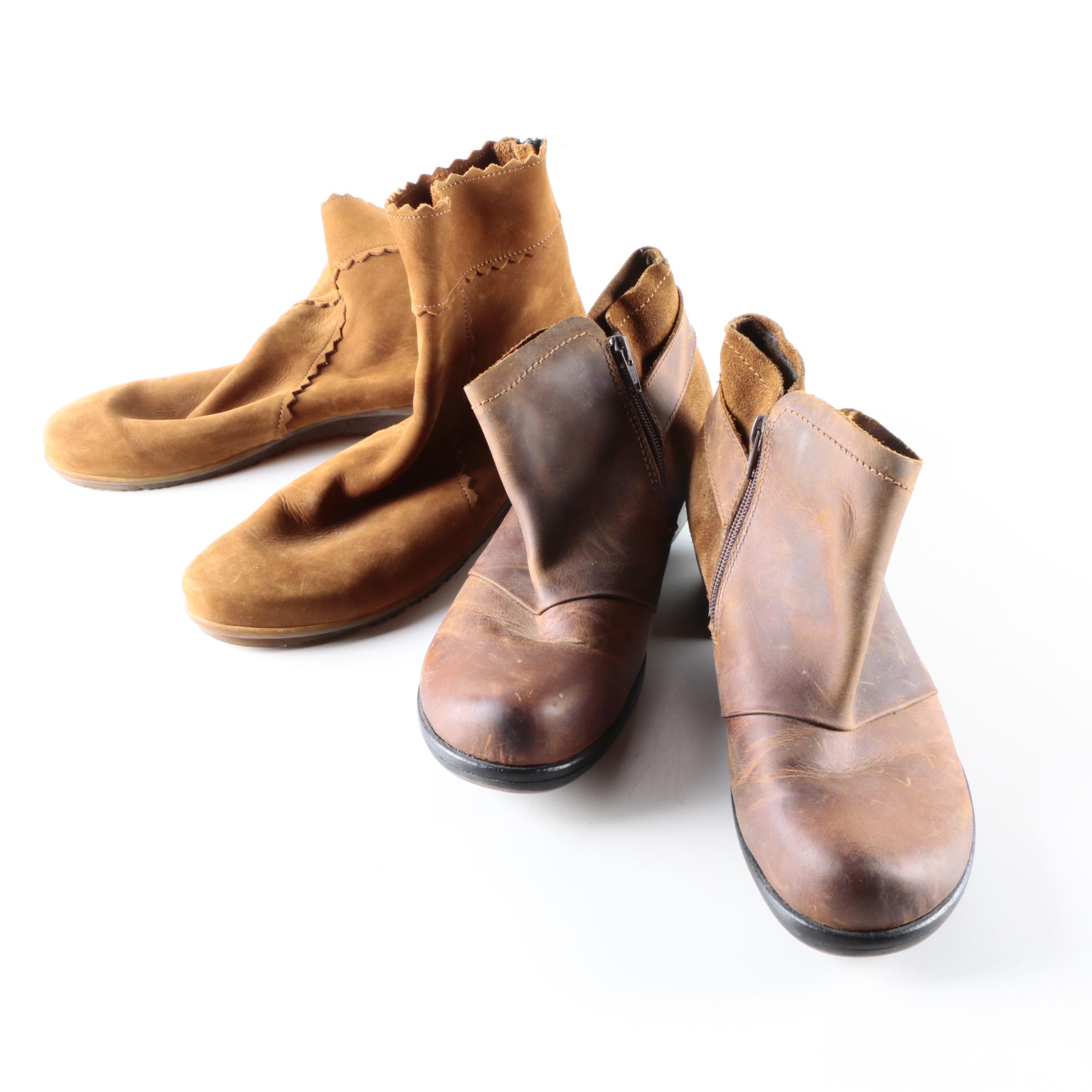 Fly London and Arche Women's Brown Leather Boots