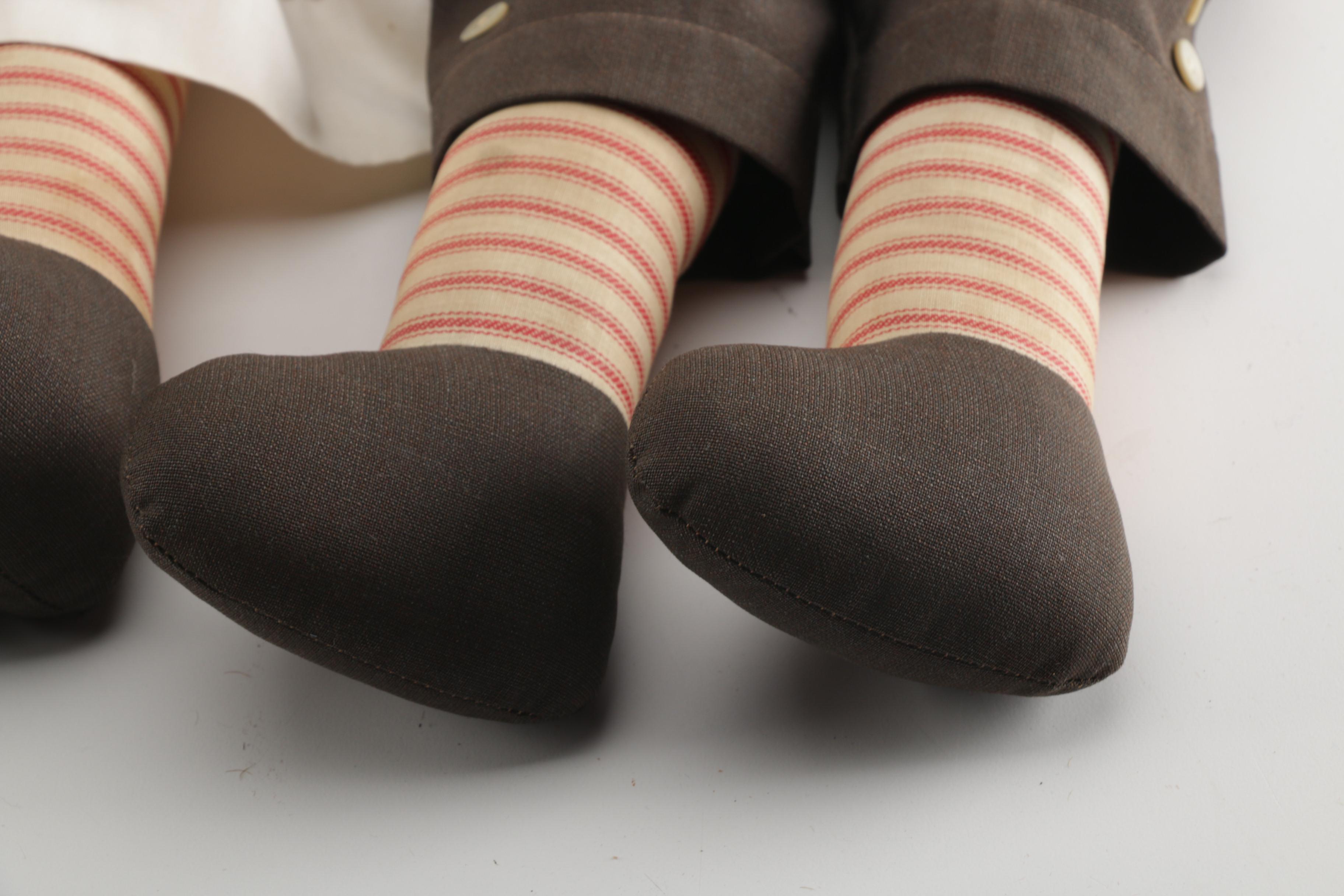 Vintage "Raggedy Ann" and "Andy" Cloth Dolls