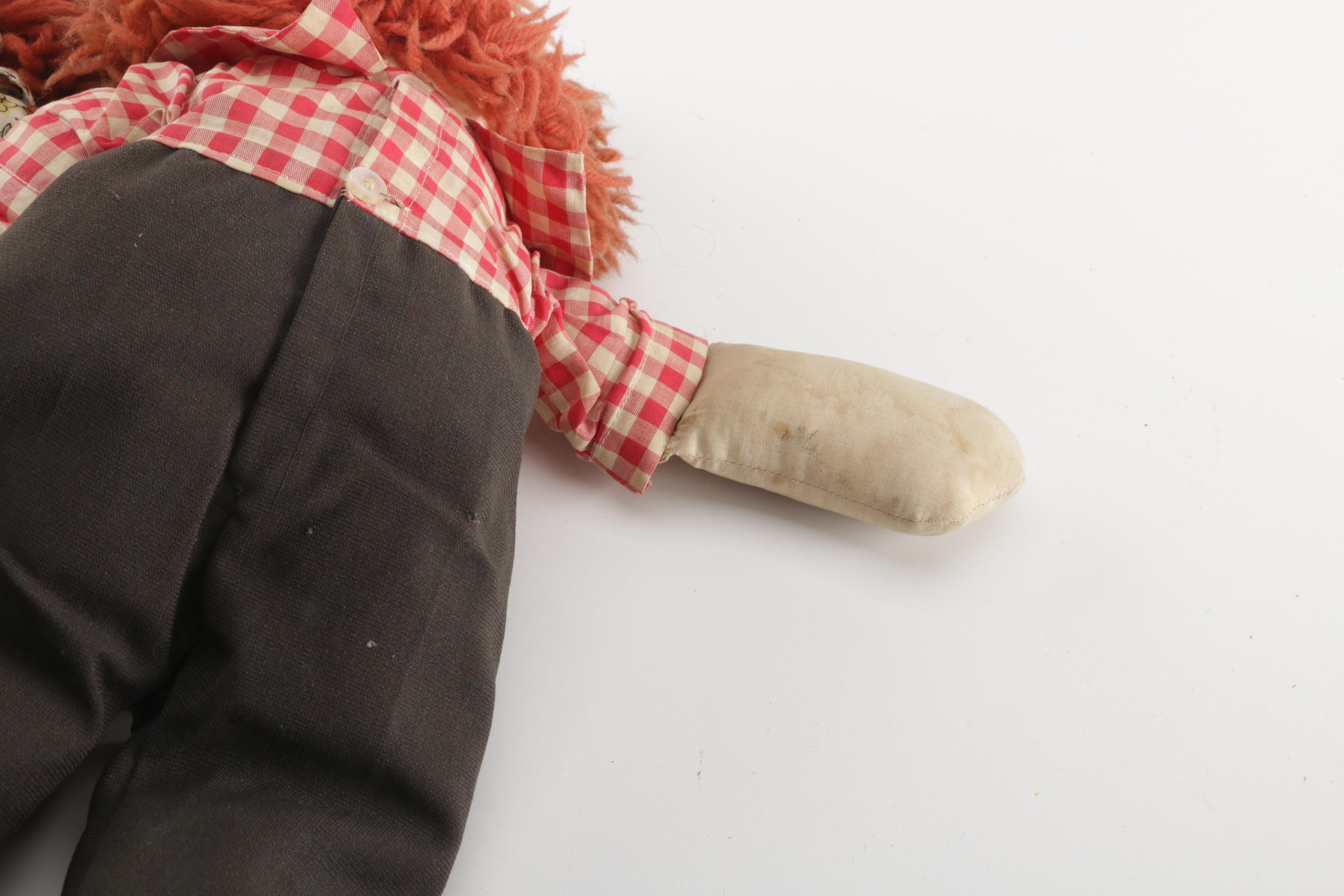 Vintage "Raggedy Ann" and "Andy" Cloth Dolls