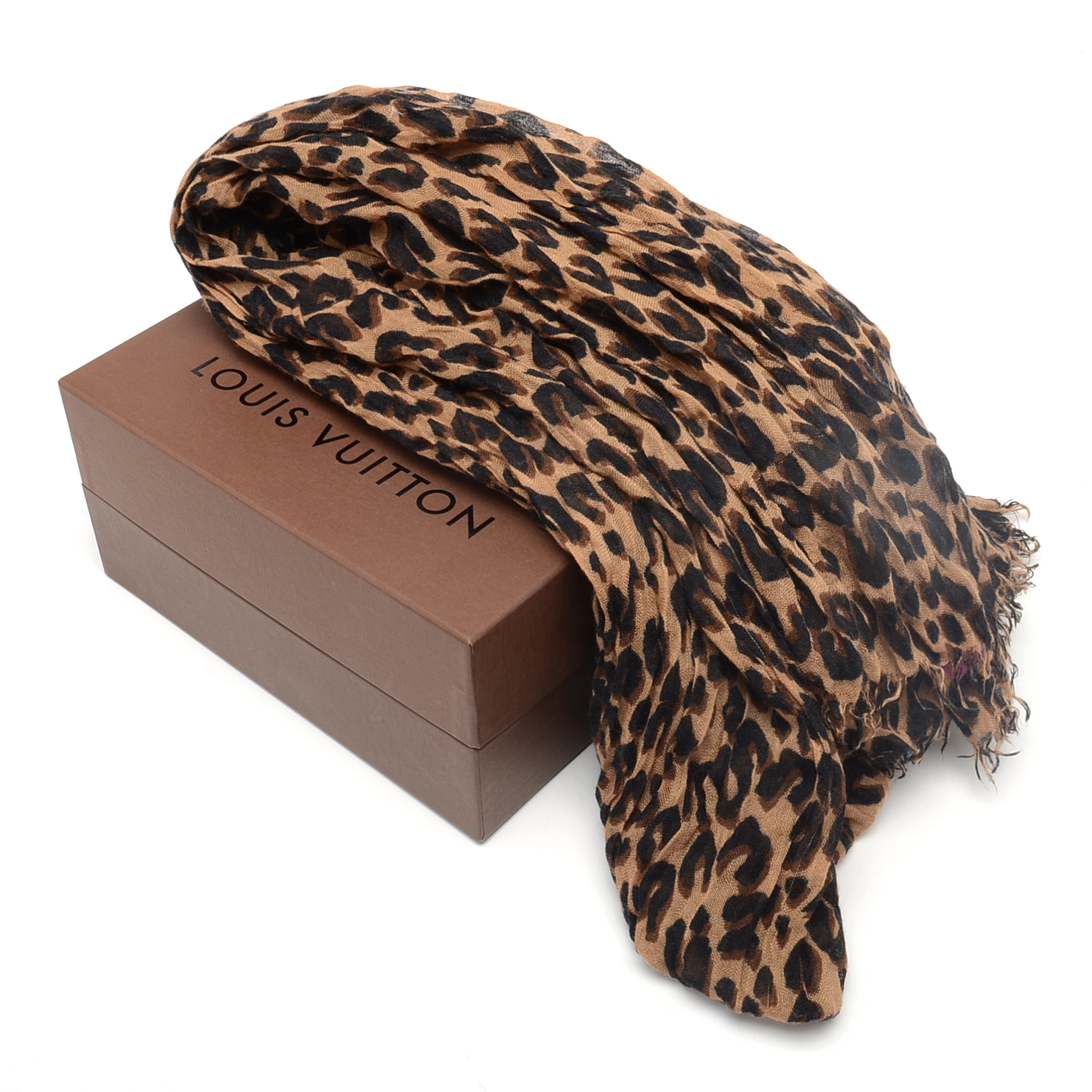 Louis Vuitton Leopard Print Scarf