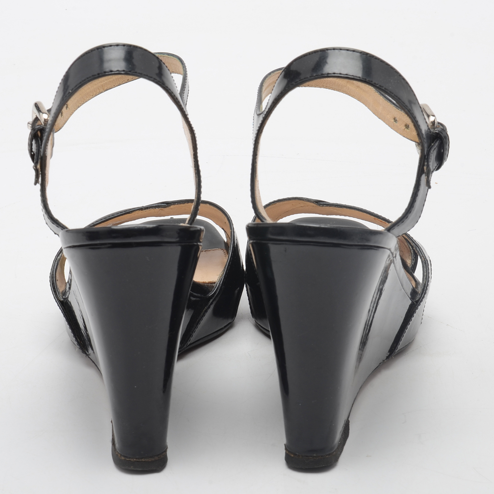 Prada Calzature Donna Patent Wedges