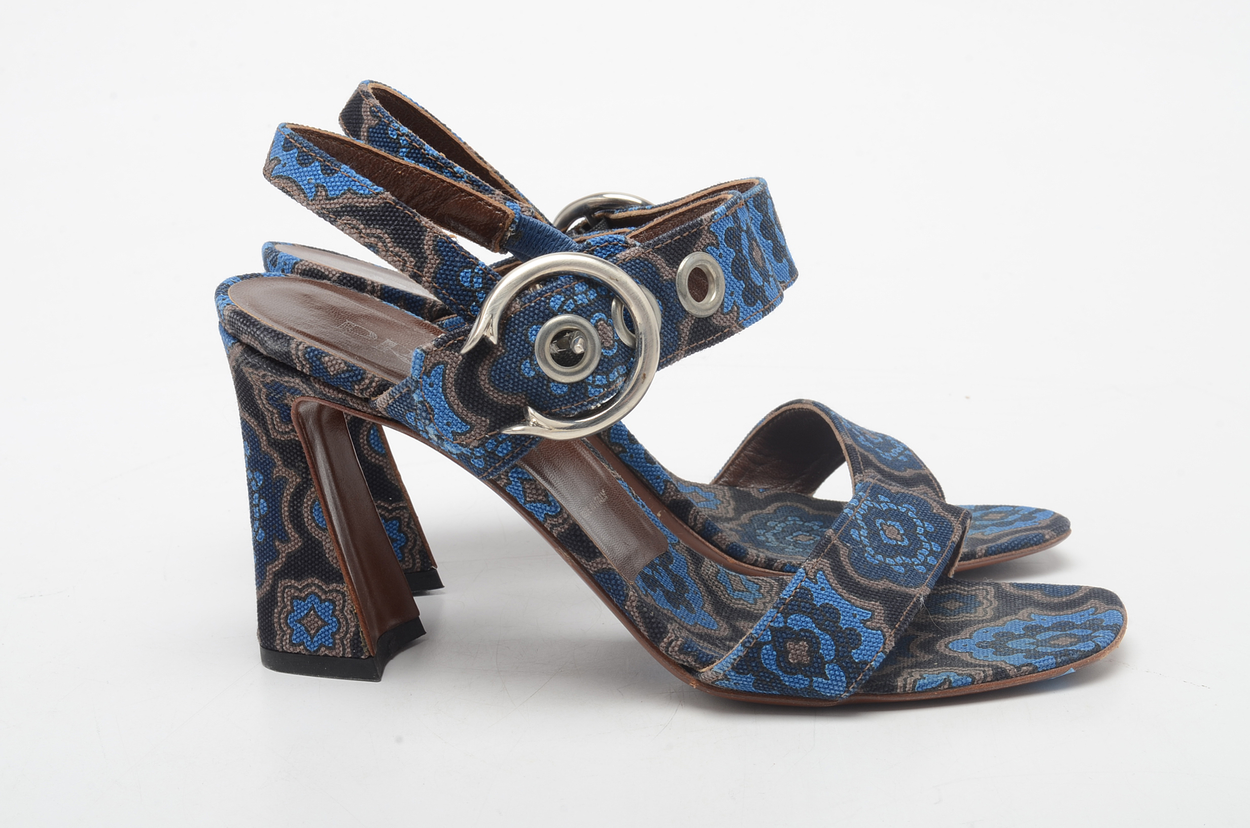 Prada Slingback Paisley Sandals