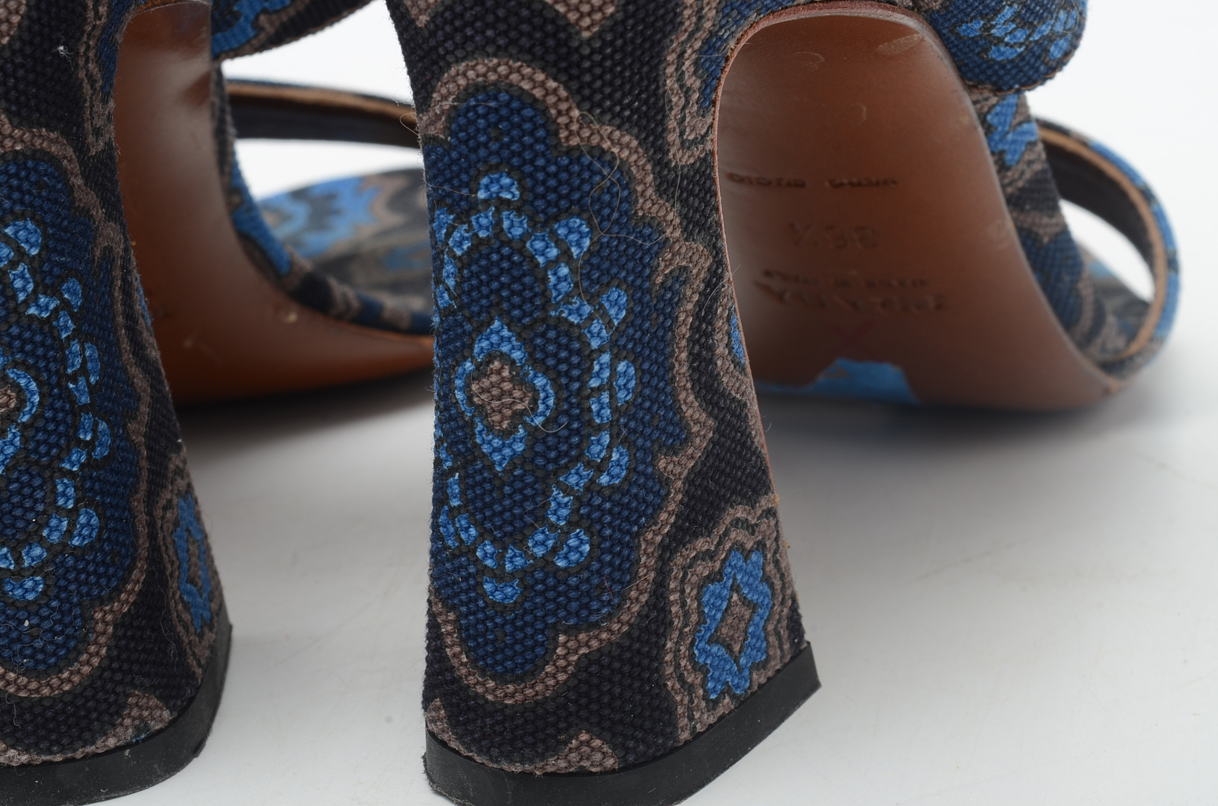 Prada Slingback Paisley Sandals