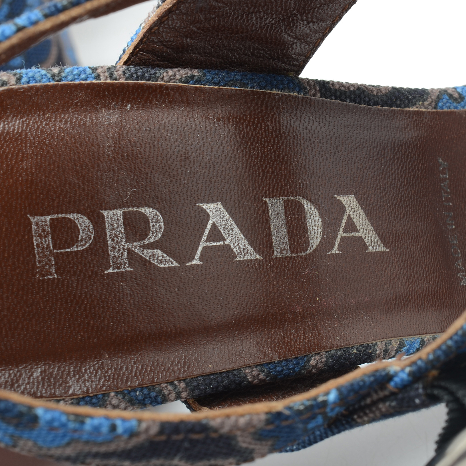Prada Slingback Paisley Sandals