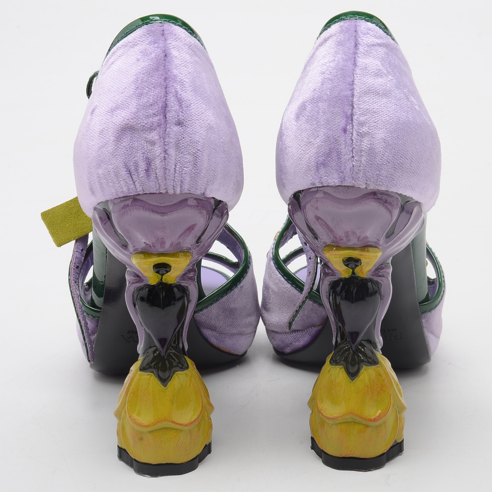 Prada 2007 Fairy Collection Velvet Sculptural Heels