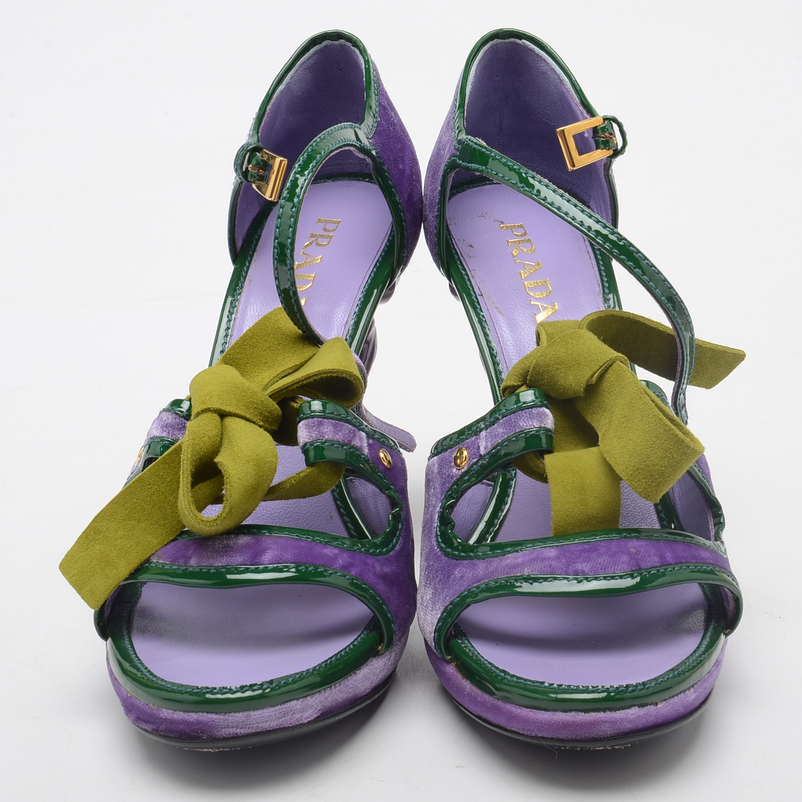 Prada 2007 Fairy Collection Velvet Sculptural Heels