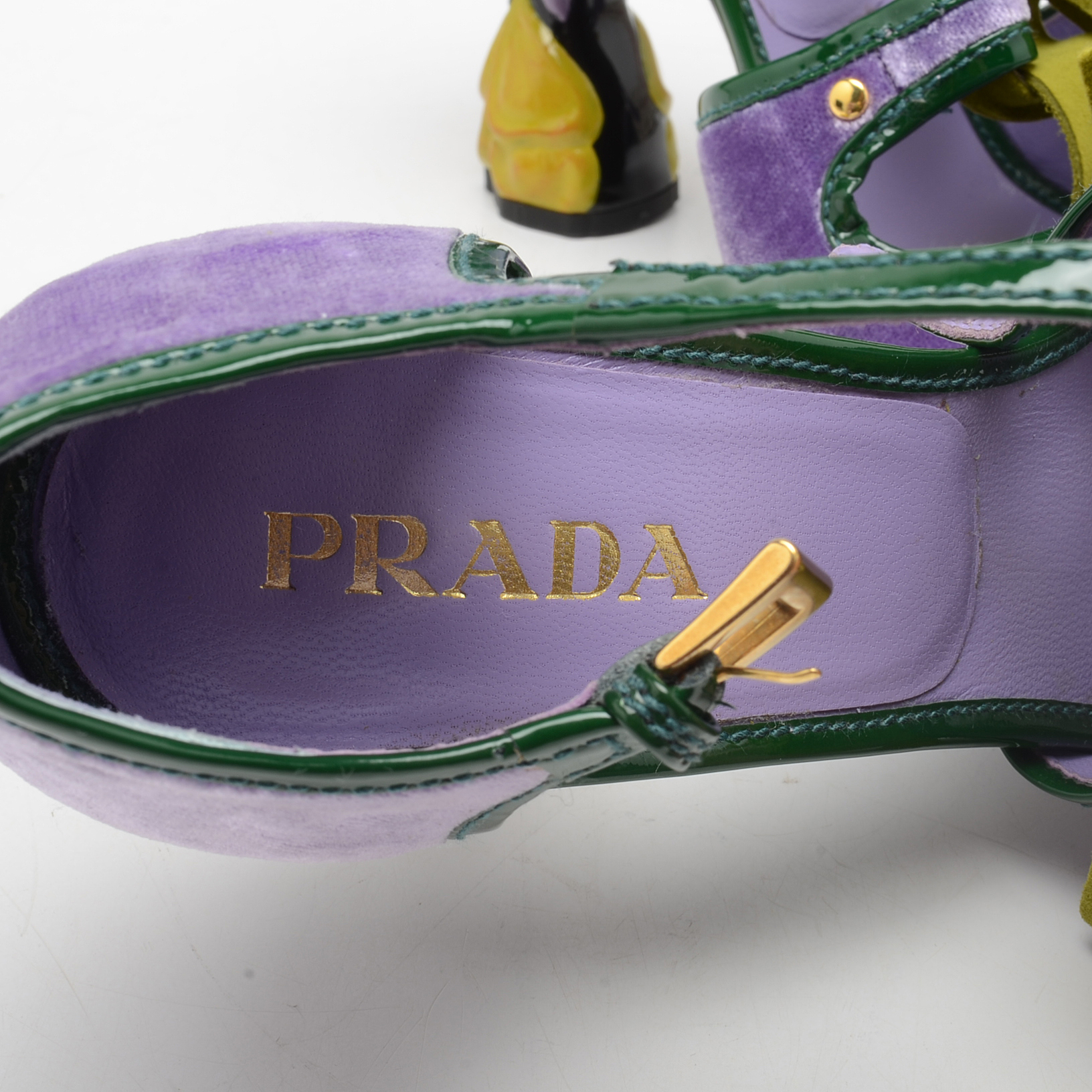 Prada 2007 Fairy Collection Velvet Sculptural Heels