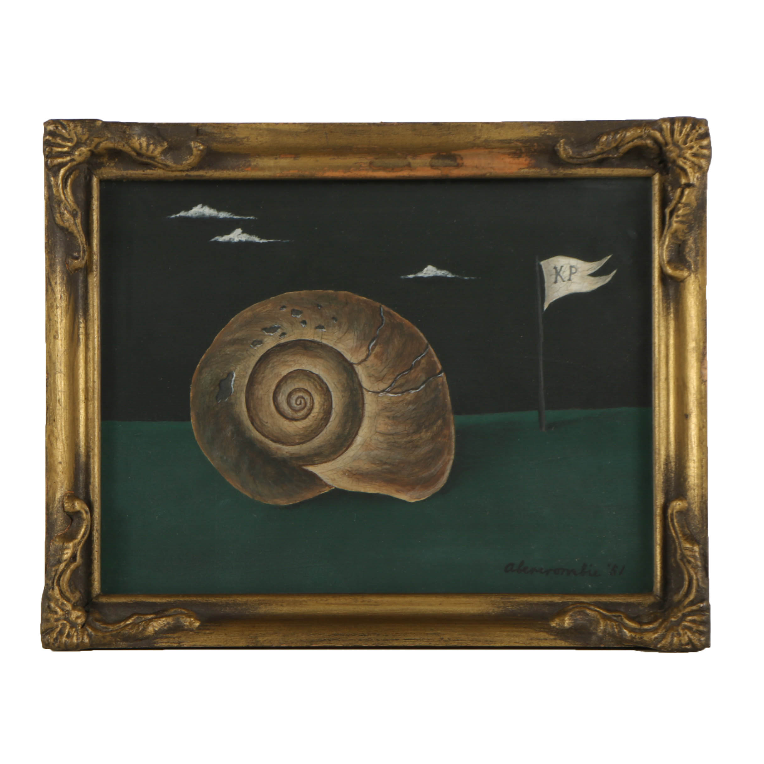 Surrealist Oil Painting on Board in the Style of Gertrude Abercrombie