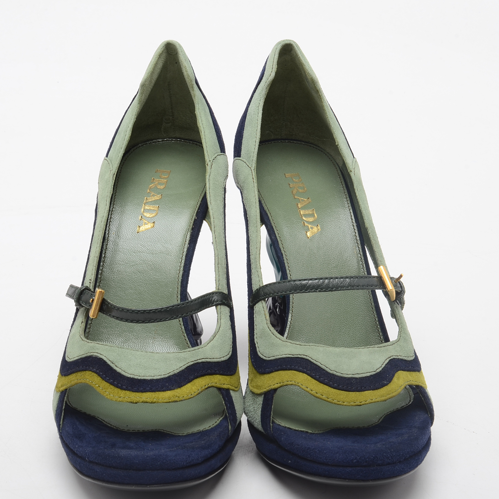 Prada 2007 Fairy Collection Suede Sculptural Heels