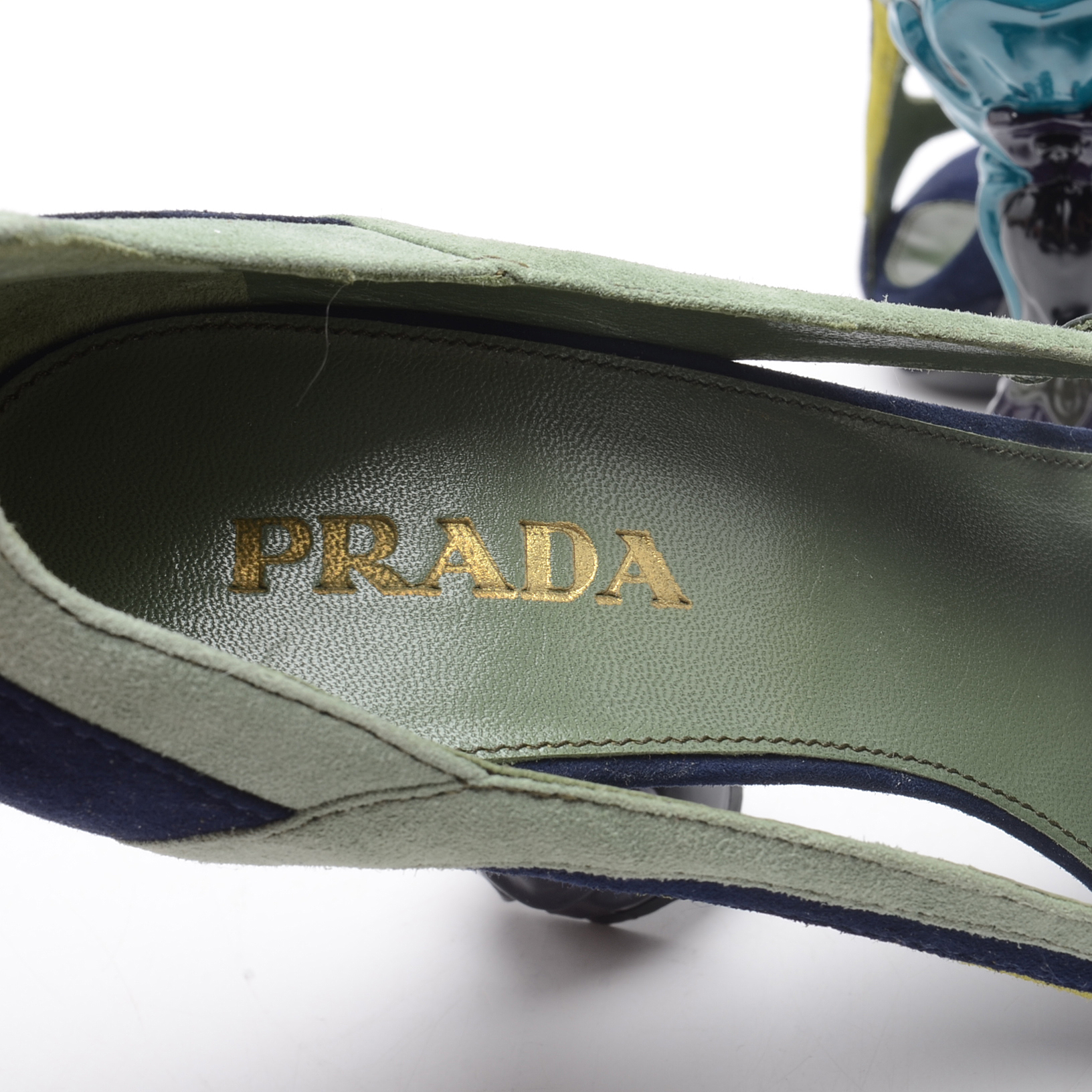 Prada 2007 Fairy Collection Suede Sculptural Heels