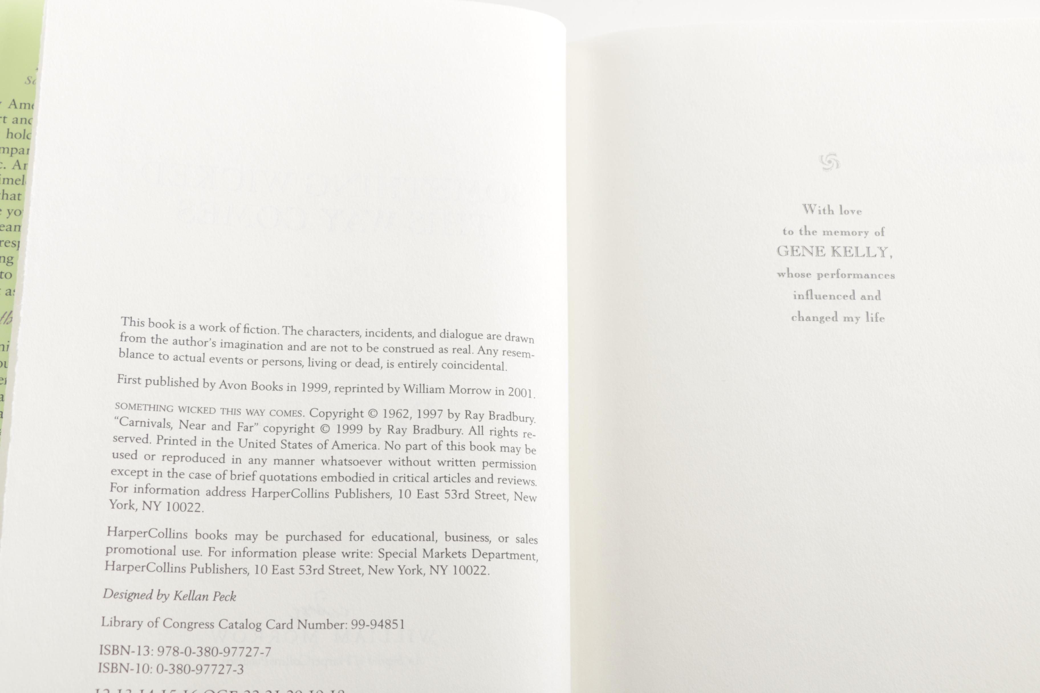 Signed "Quicker than the Eye" Ray Bradbury Book