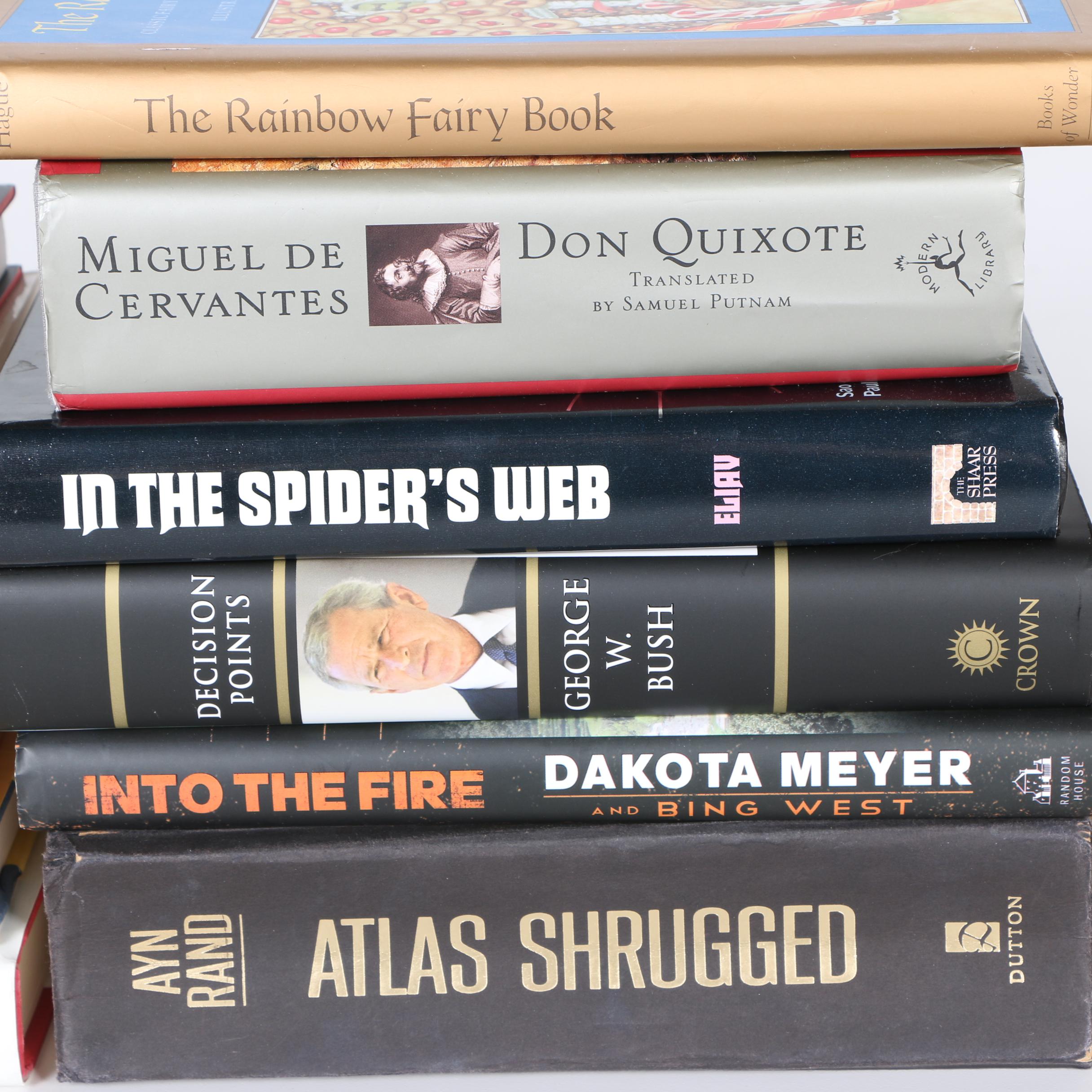 Assorted Books featuring "Brave New World" and "American Sphinx"