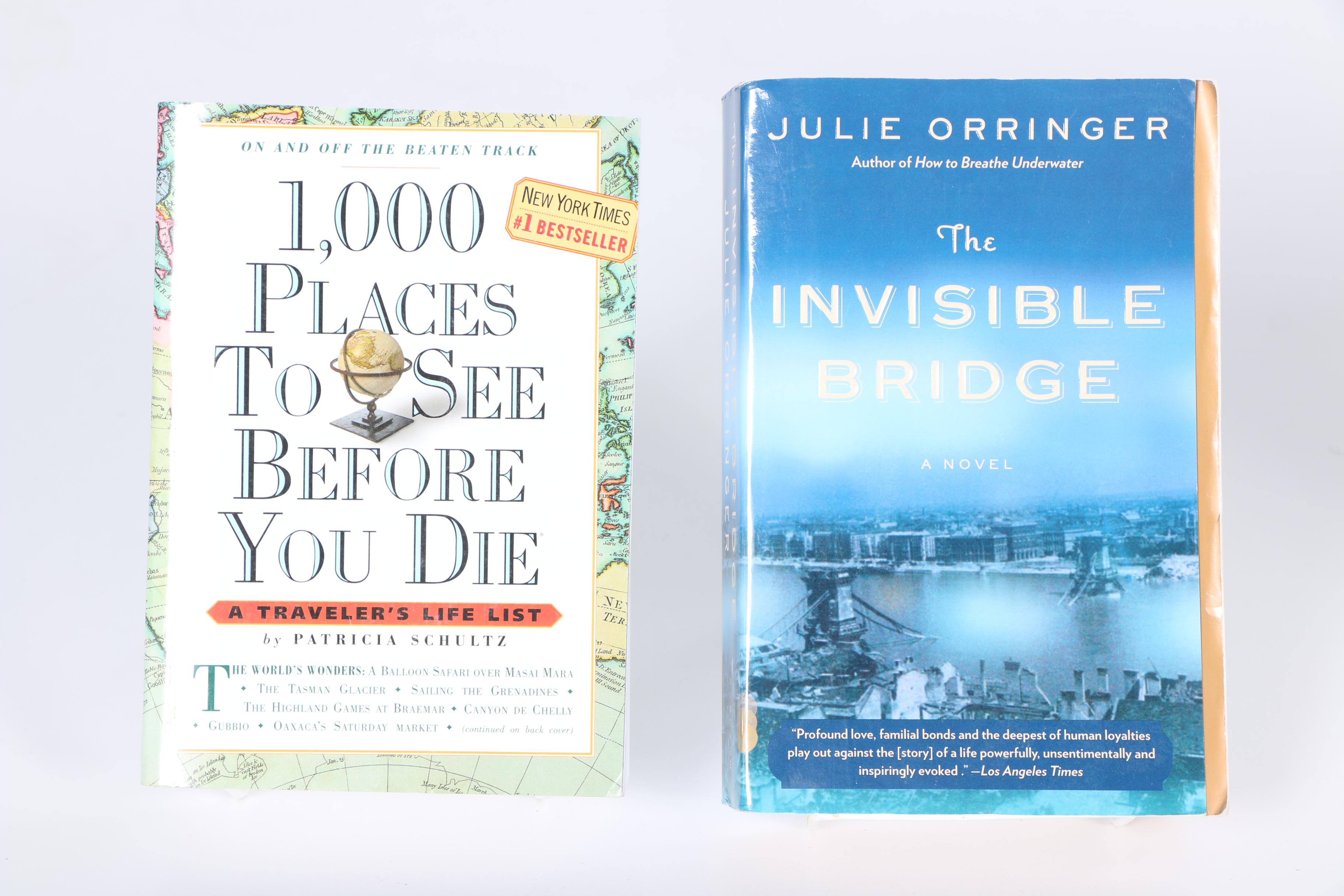 Assorted Books featuring "Brave New World" and "American Sphinx"