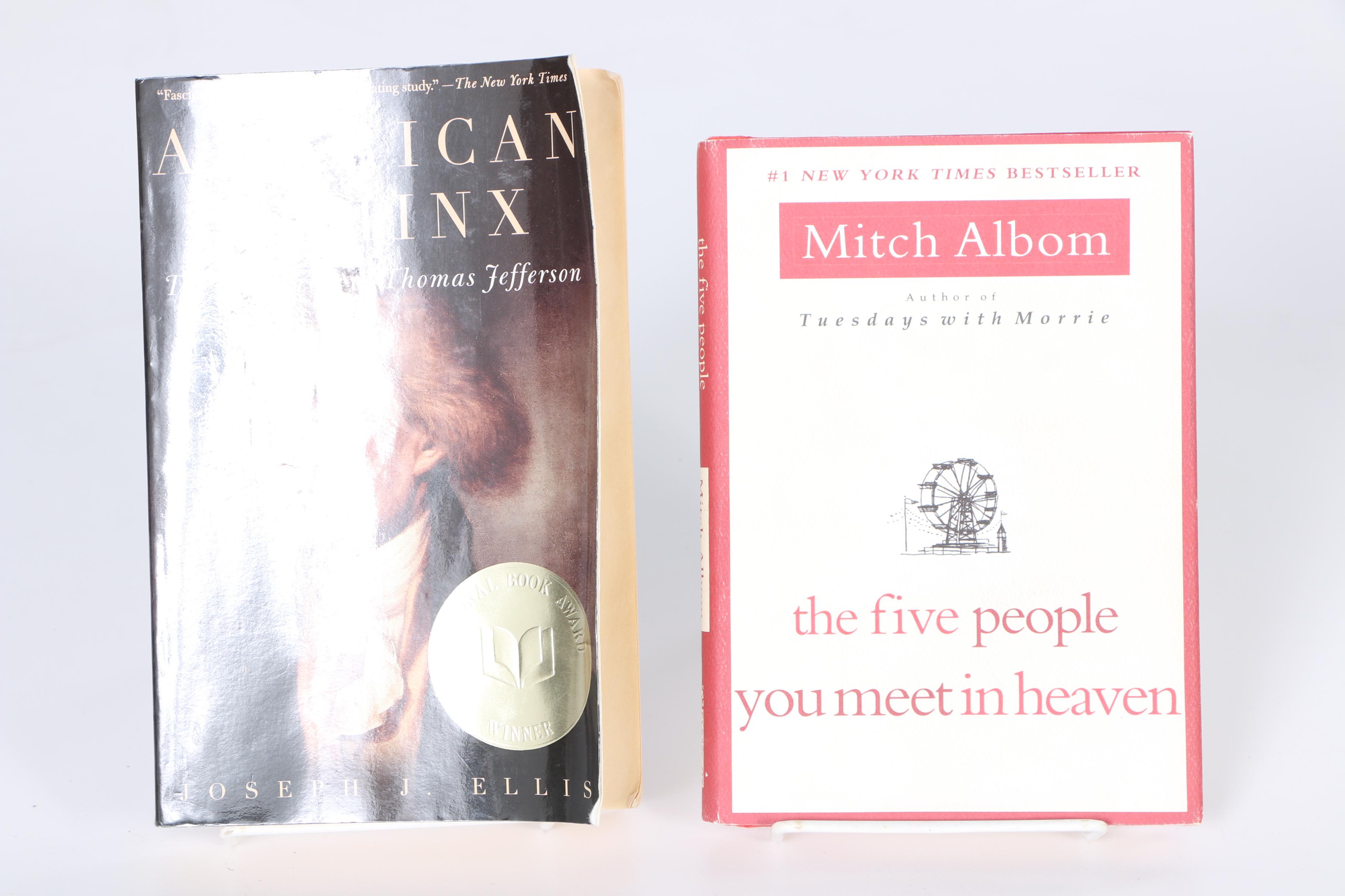 Assorted Books featuring "Brave New World" and "American Sphinx"