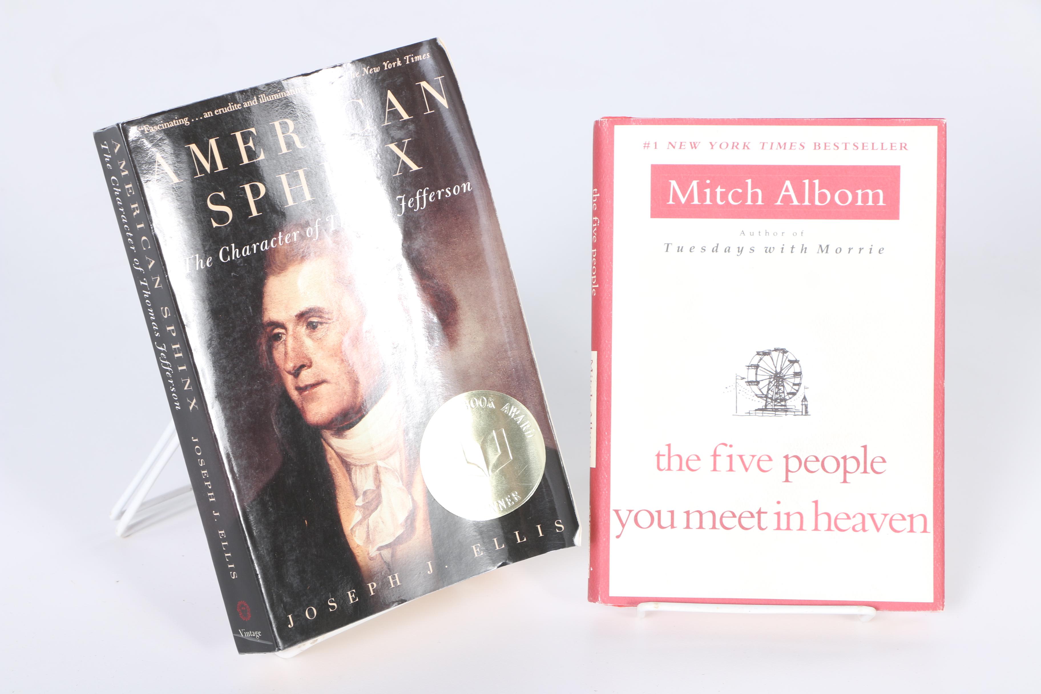 Assorted Books featuring "Brave New World" and "American Sphinx"