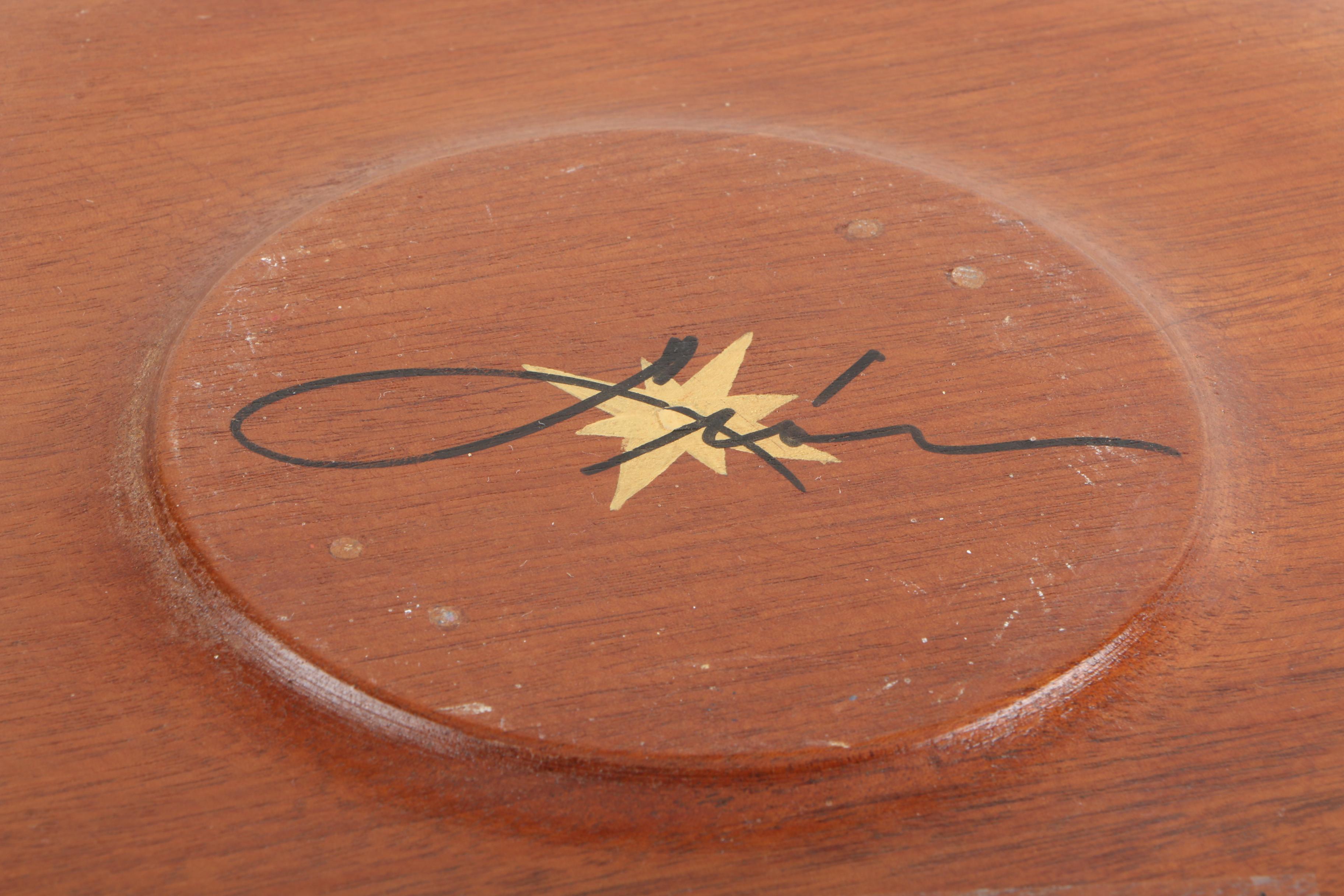 Set of Four Bibi Leon Painted Mahogany  Plates
