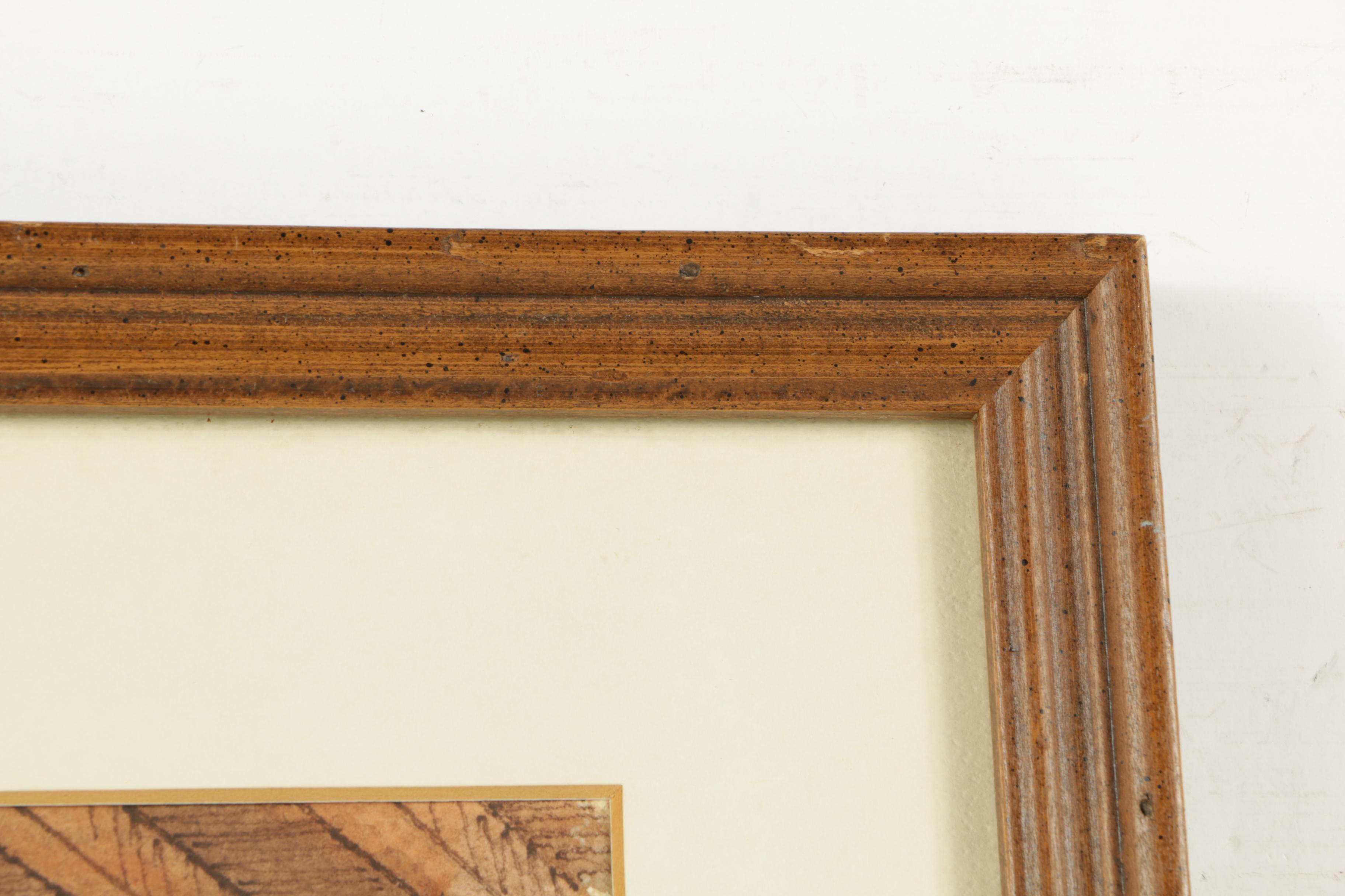 Sean Childs Watercolor Painting on Paper of Courtyard