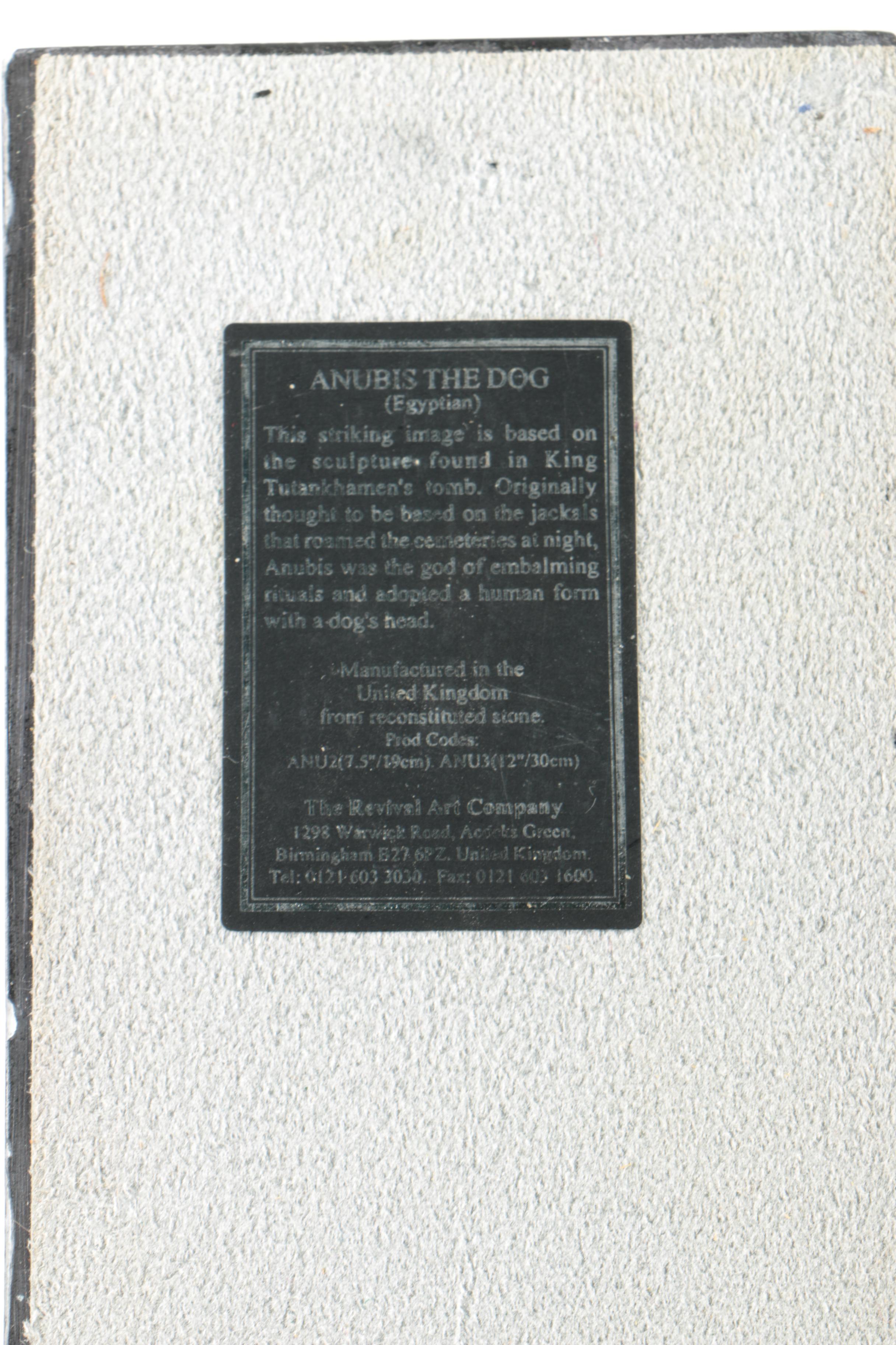 Anubis Couchant Figurine by the Revival Art Company