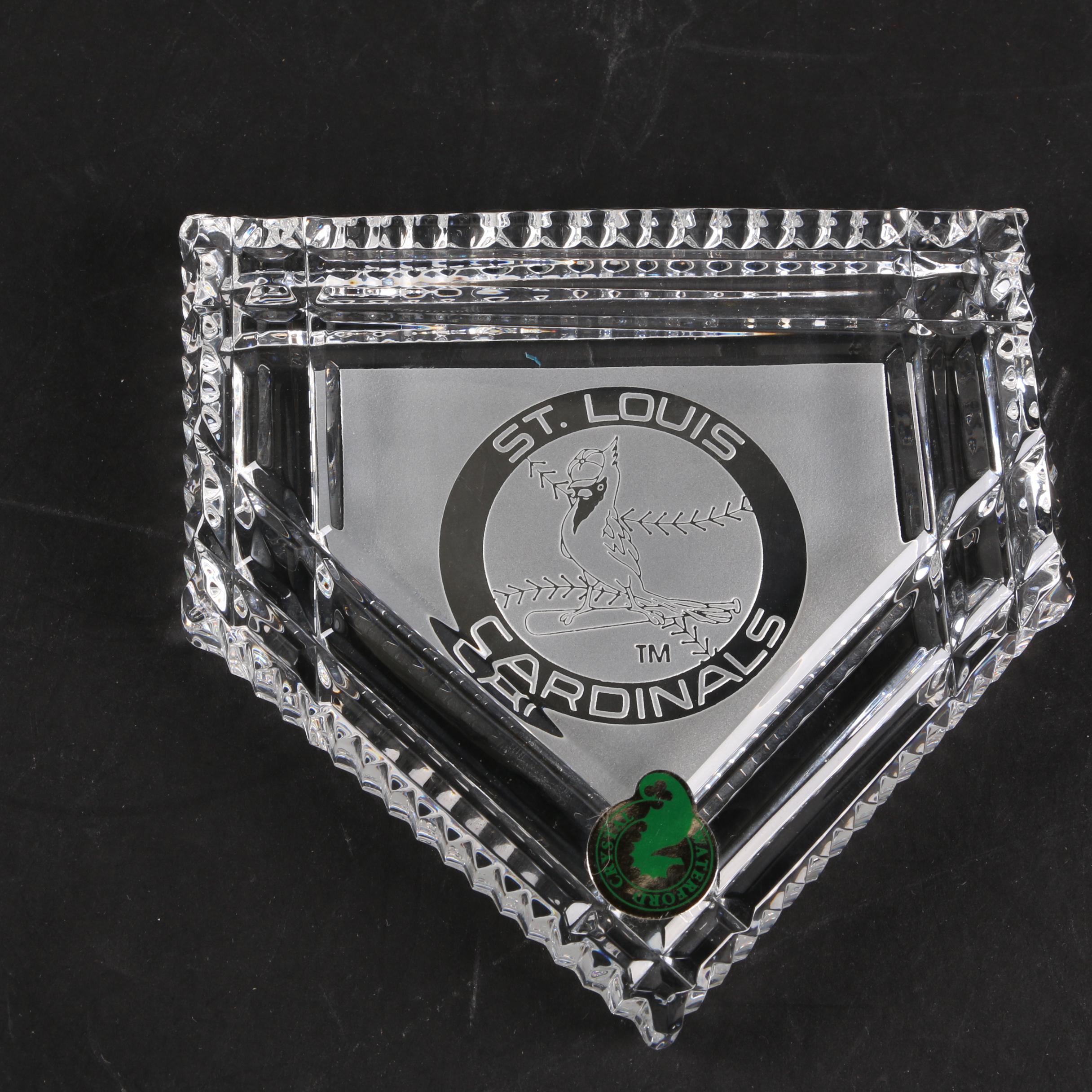 Waterford Crystal Mark McGwire Baseball, Bat, and St. Louis Home Plate