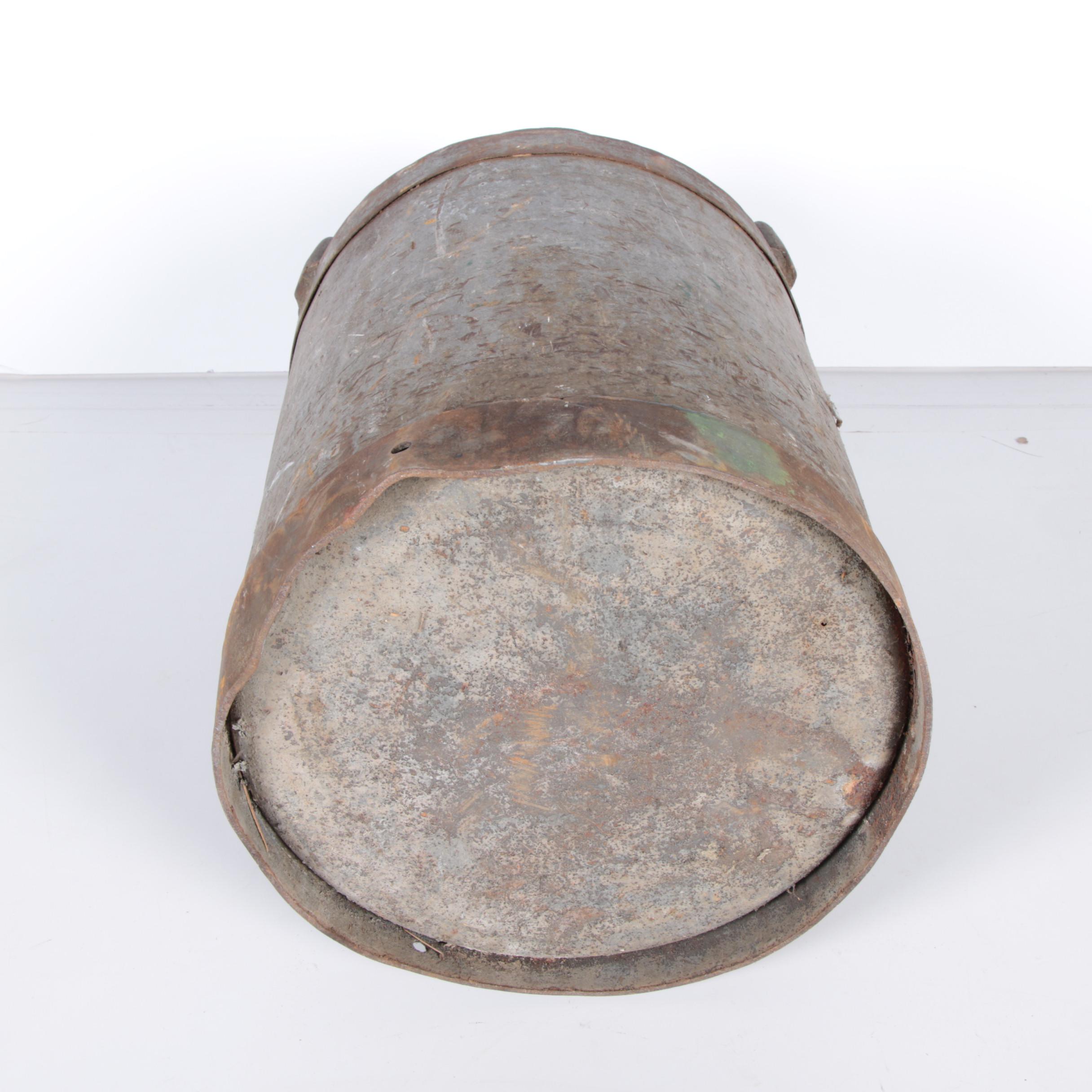 Large Vintage Metal Milk Jug