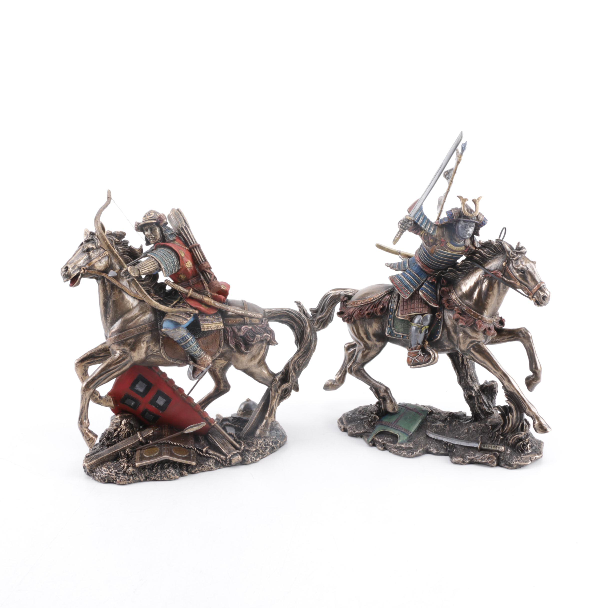 Studio Collection Bronze Veronese Design Samurai Figurines