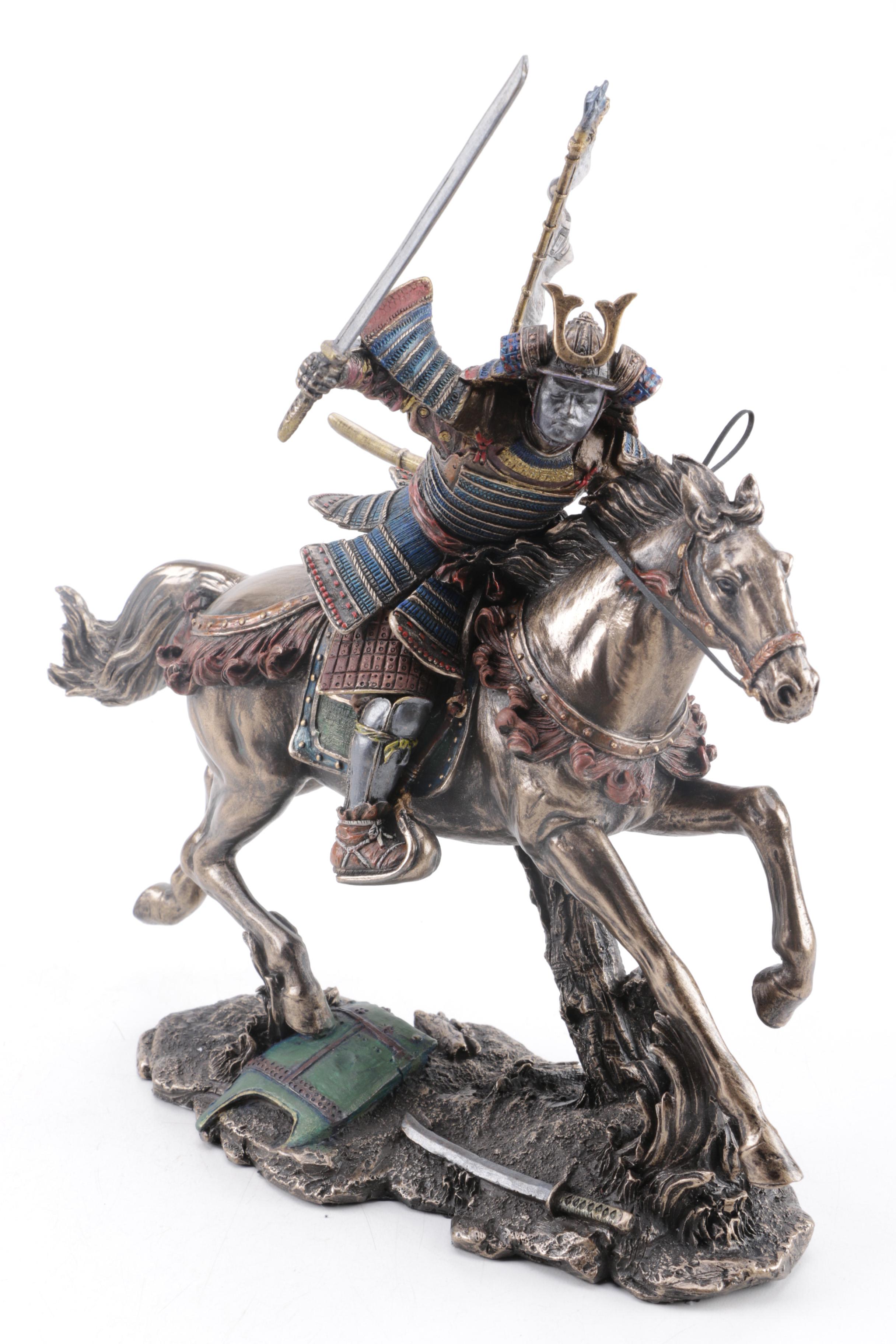 Studio Collection Bronze Veronese Design Samurai Figurines