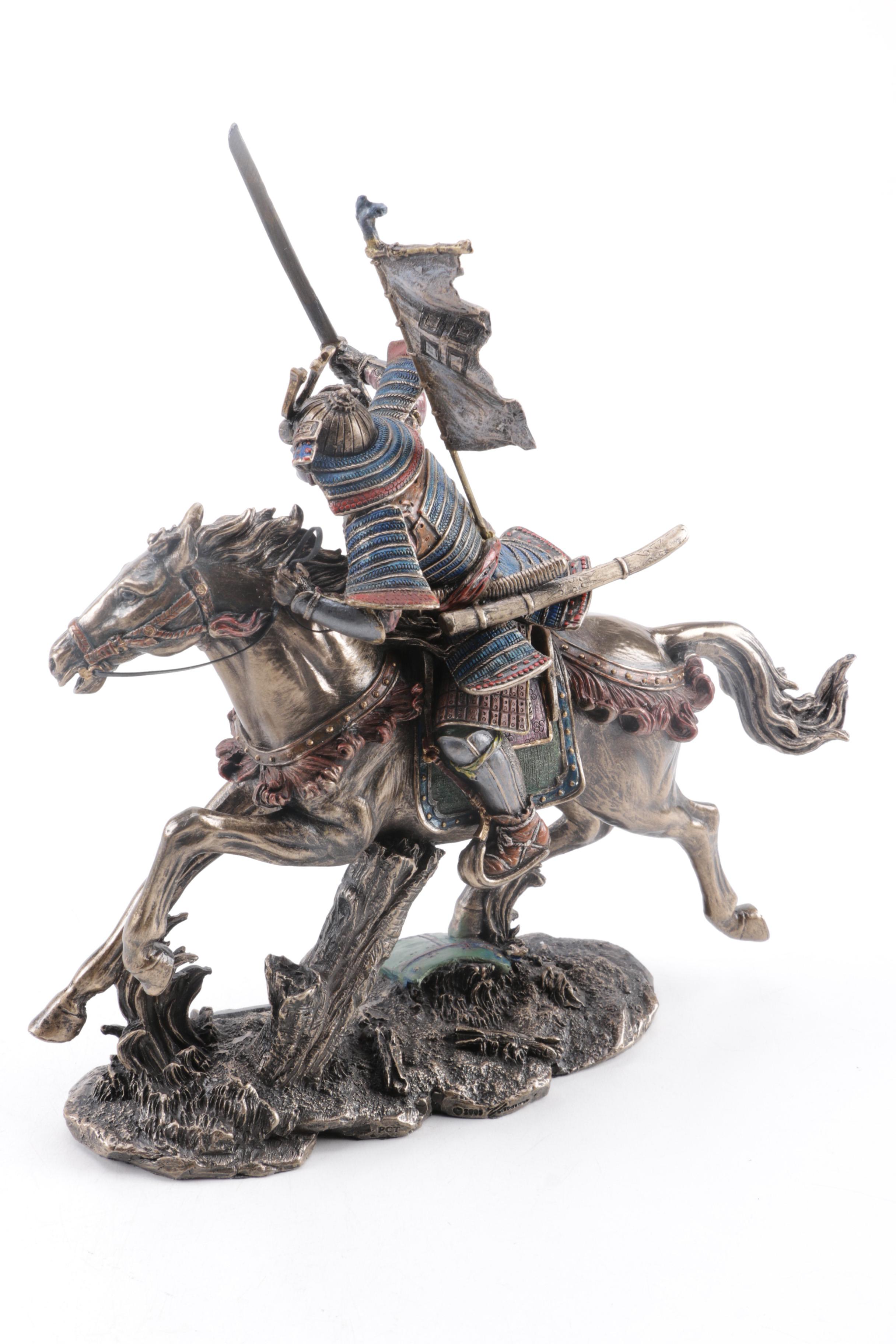 Studio Collection Bronze Veronese Design Samurai Figurines