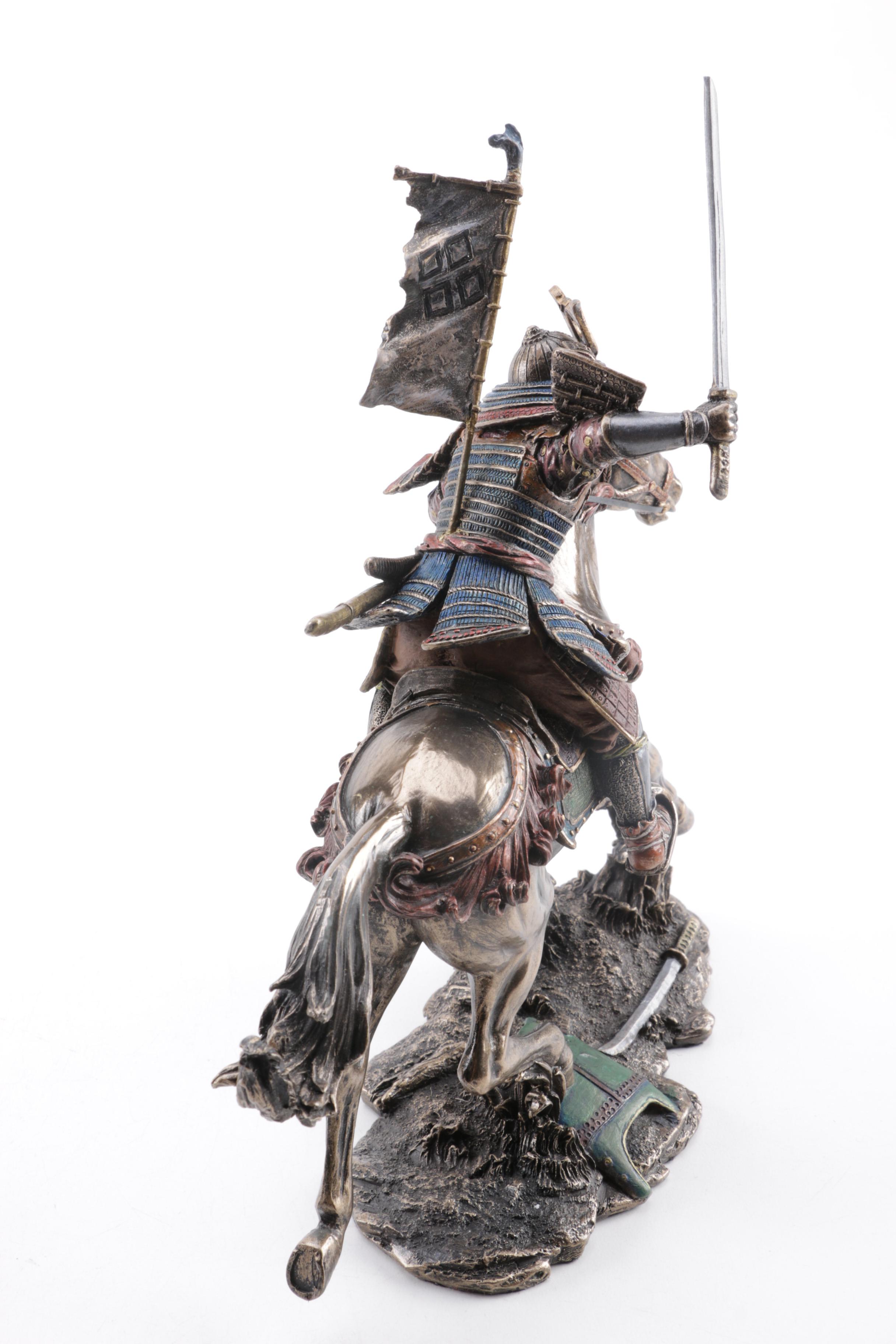 Studio Collection Bronze Veronese Design Samurai Figurines