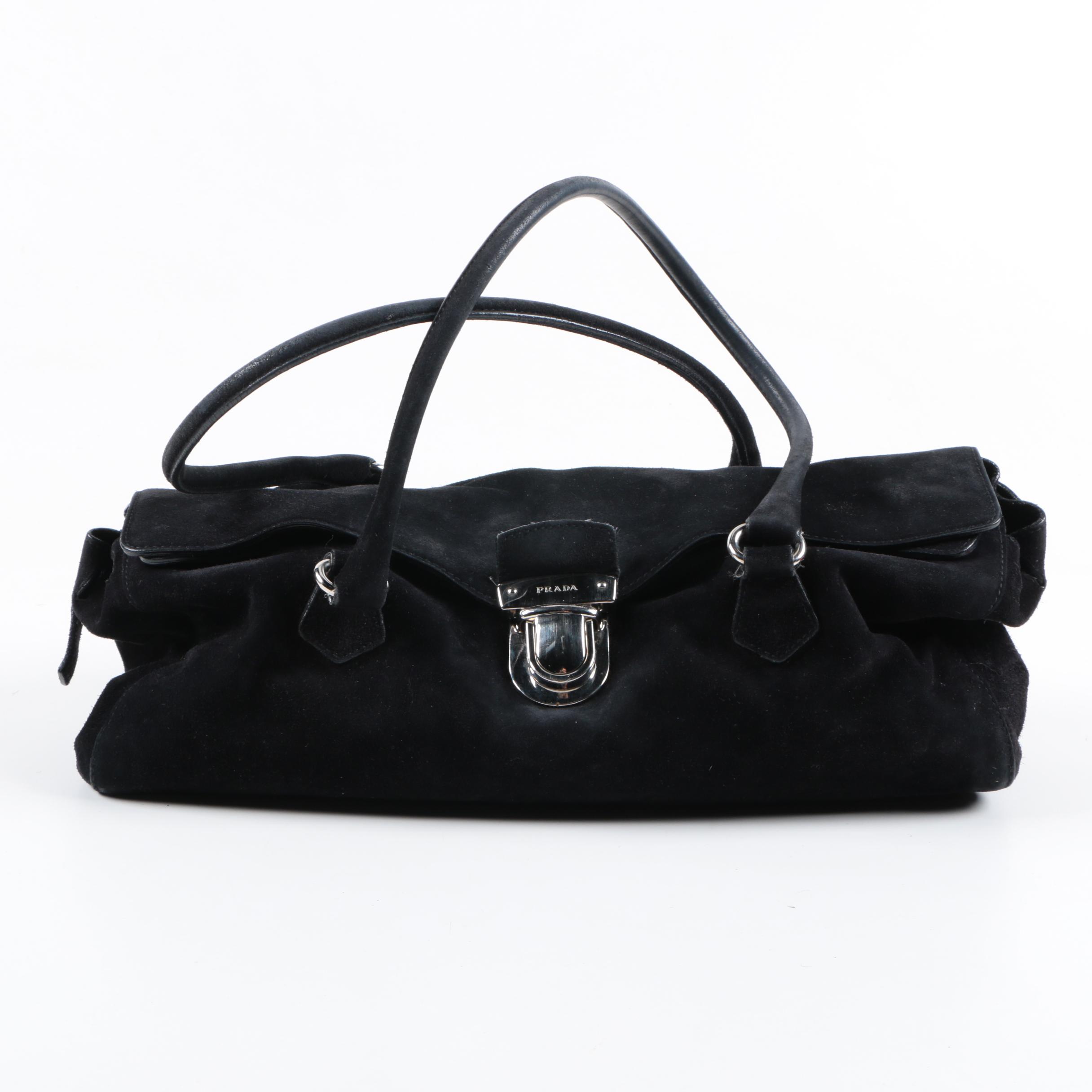 Prada Black Suede Handbag