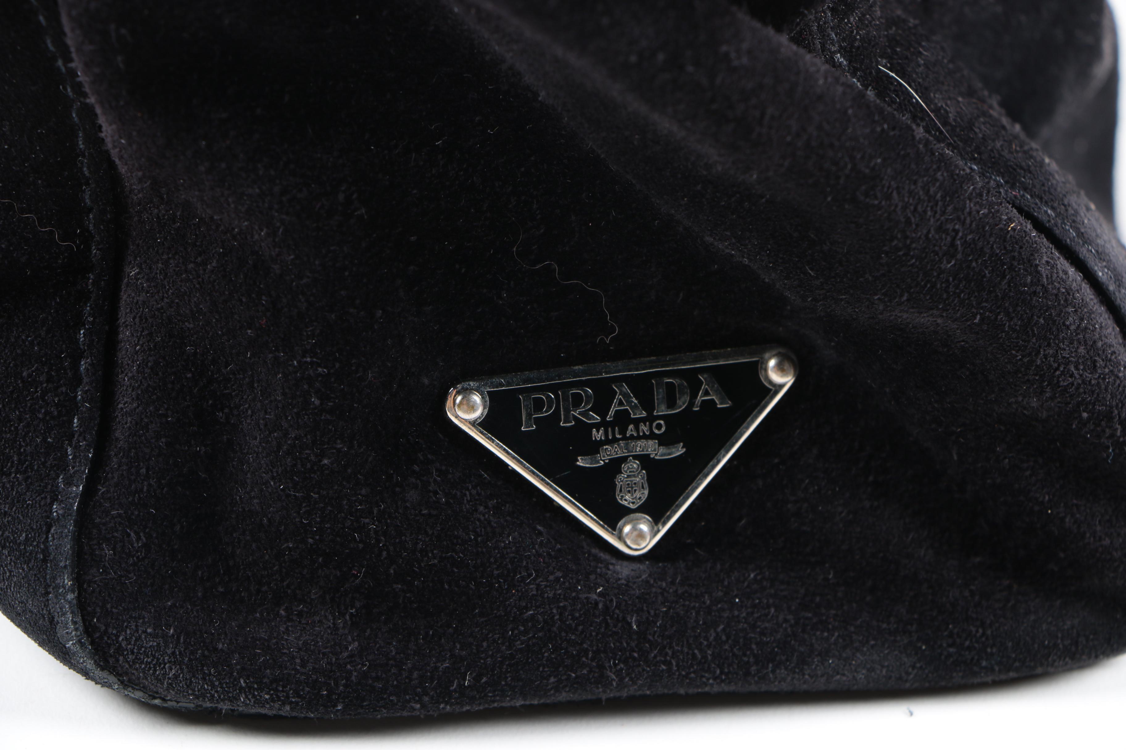 Prada Black Suede Handbag