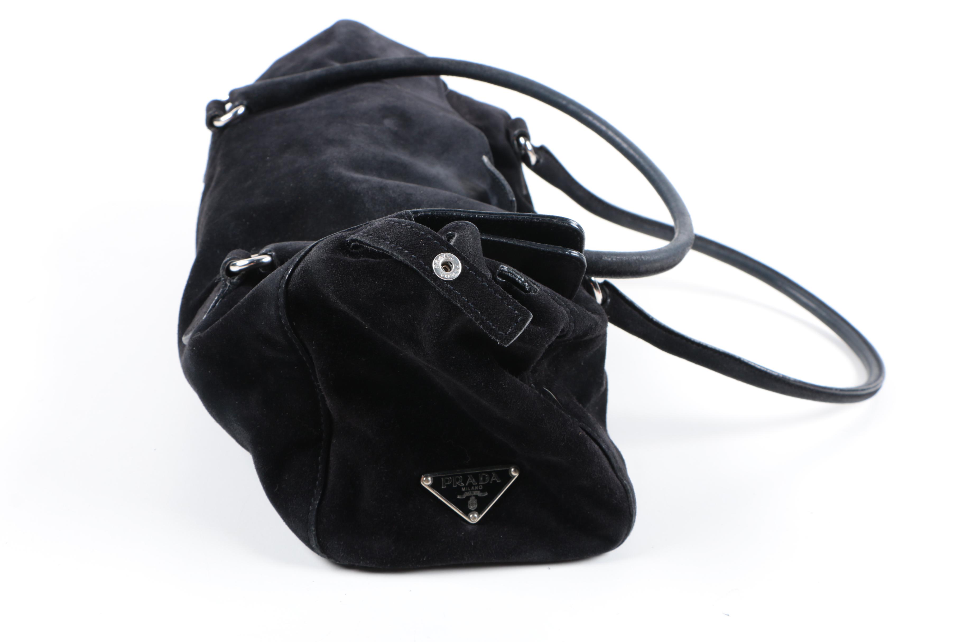 Prada Black Suede Handbag